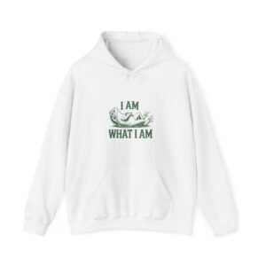 I Am What I Am Green Frog Cartoon Illustration - Hoodie