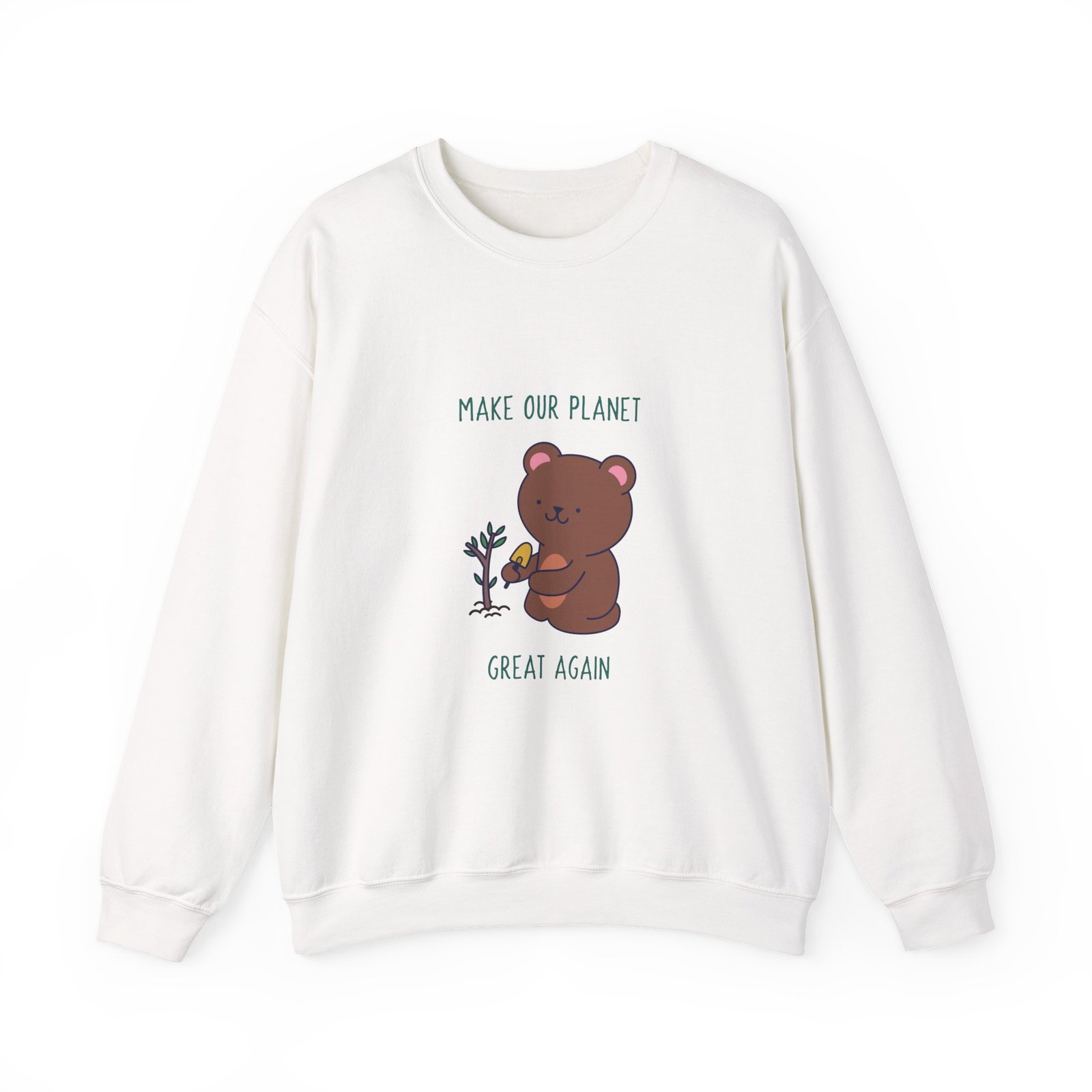 Make Our Planet Great Again Caring Bear Environmental Design - Sweatshirt