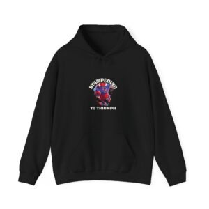 Strive for Triumph Superhero Powerful Emblem Design - Hoodie