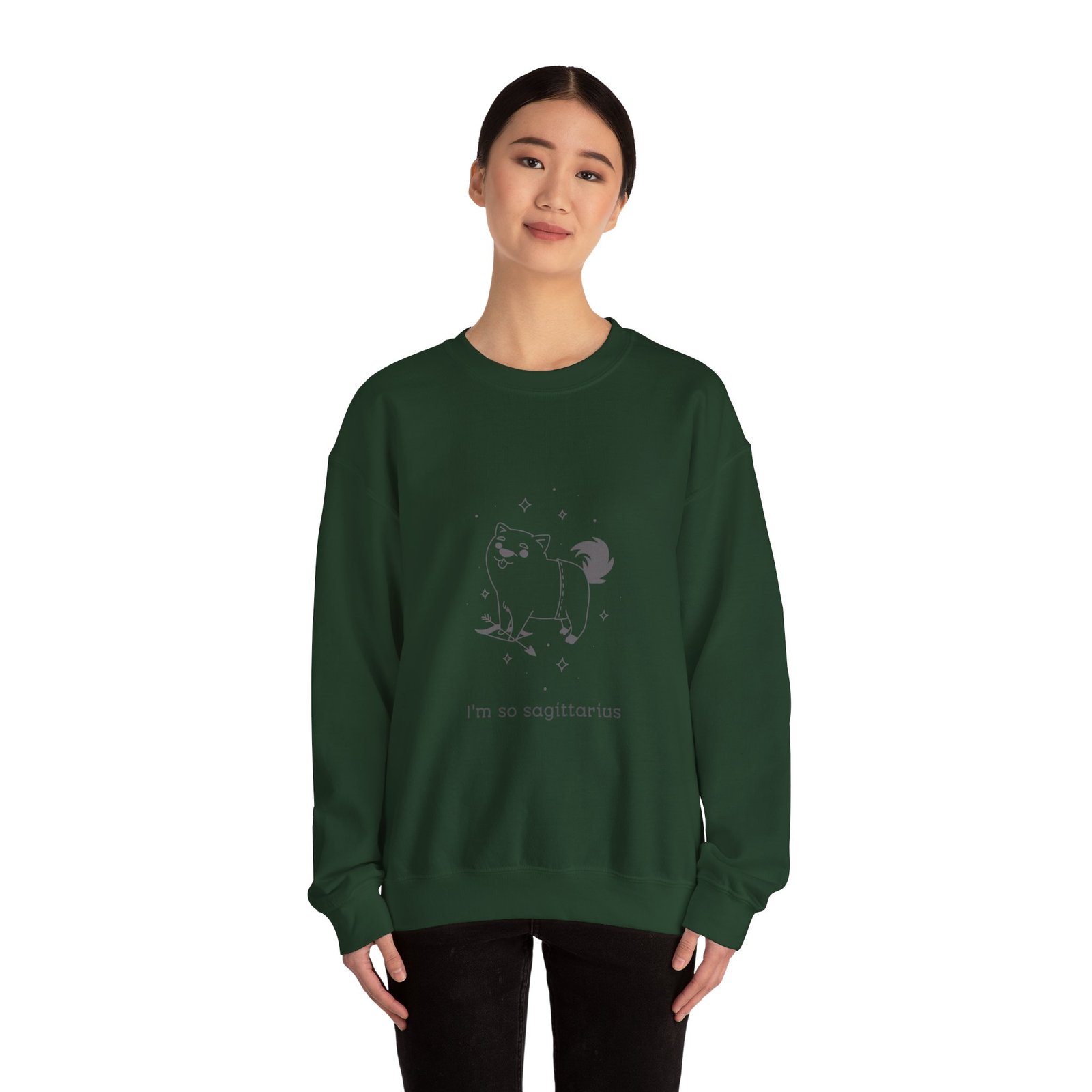 I'm So Sagittarius Cute Dog Zodiac Astrology Design - Sweatshirt - Image 8