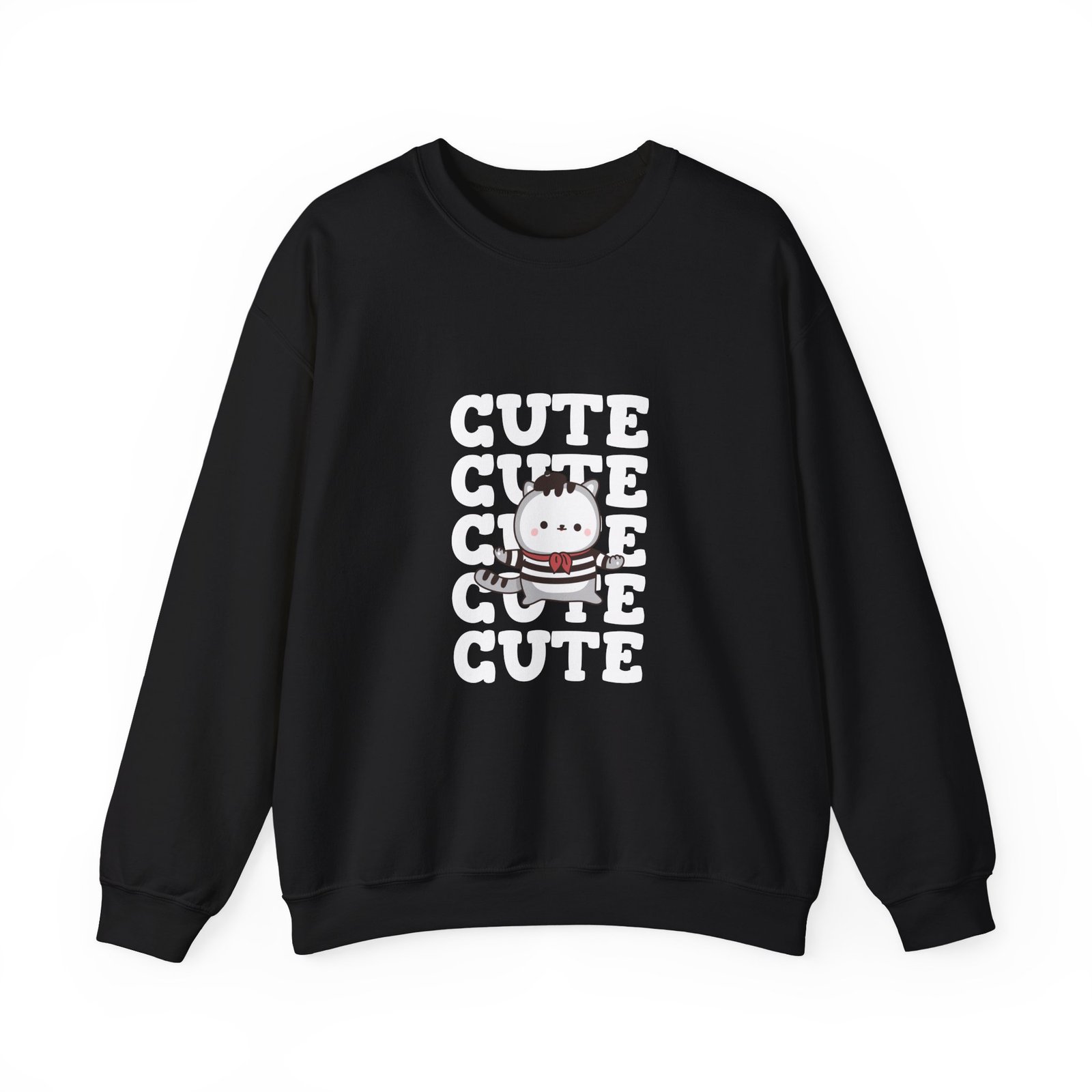 Adorable Repeating Cute Cat Illustration Pattern - Sweatshirt
