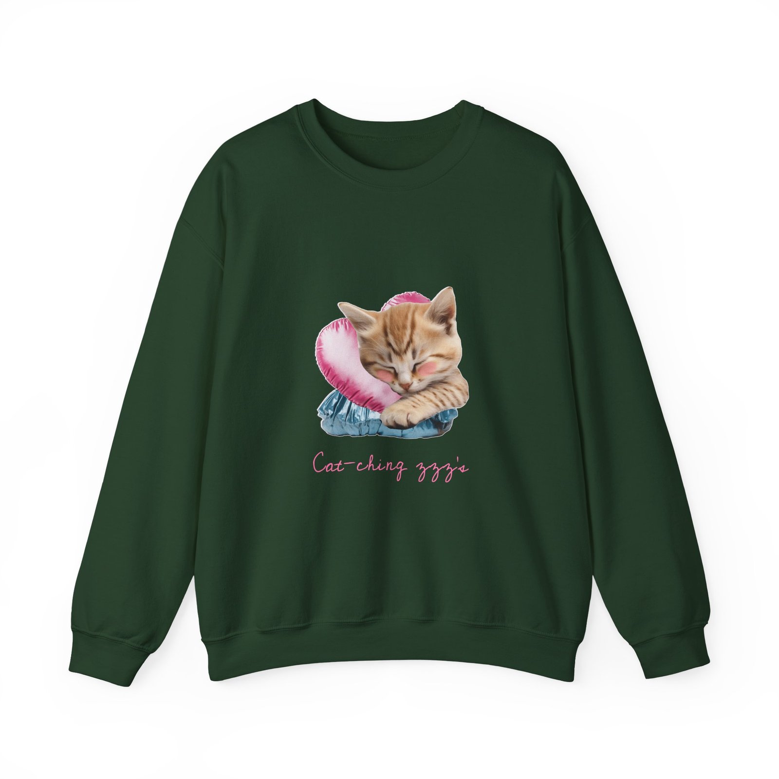 Sleeping Ginger Cat Cozy and Adorable Illustration - Sweatshirt - Image 5
