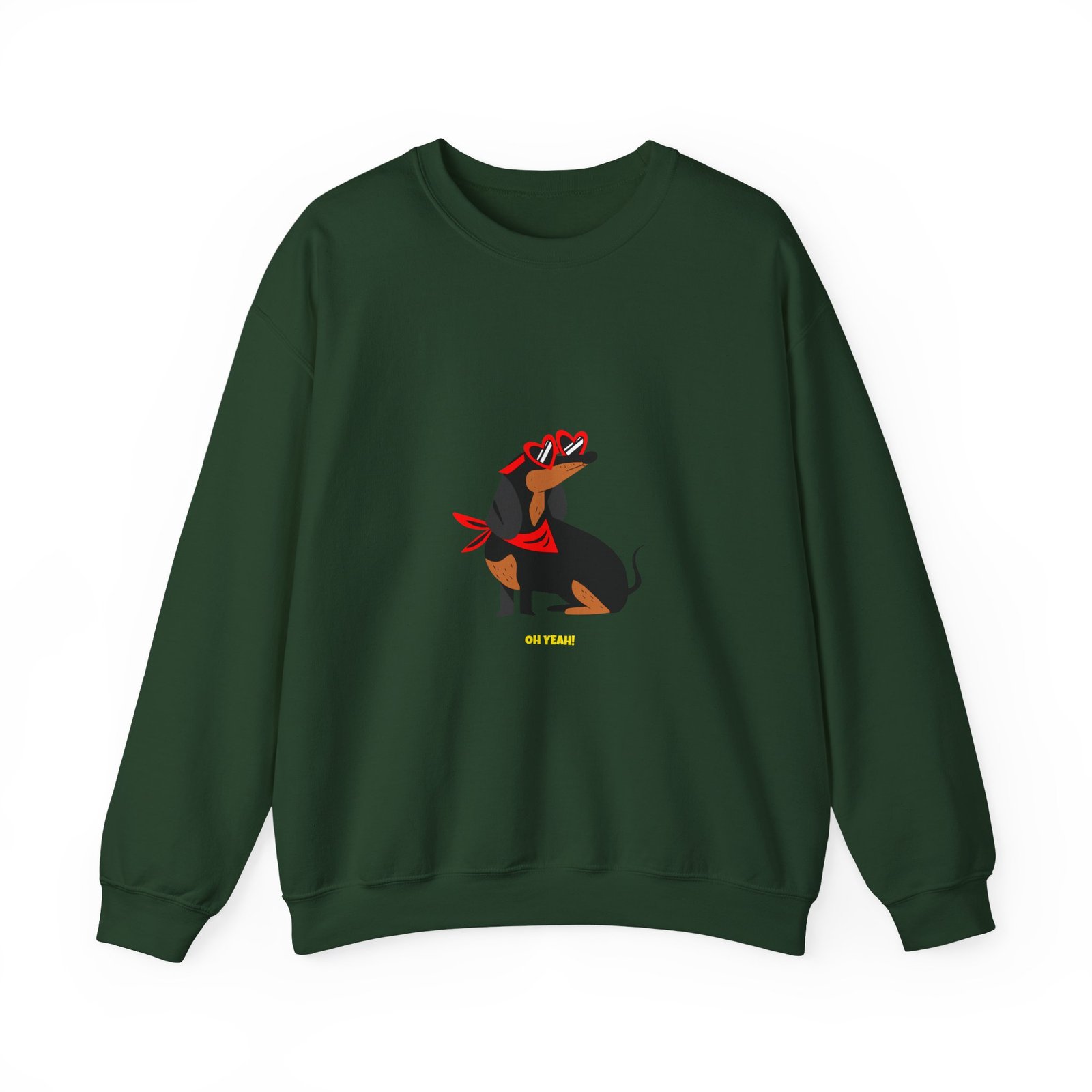 Oh Yeah Cool Dachshund Fun Retro Cartoon Design - Sweatshirt - Image 5