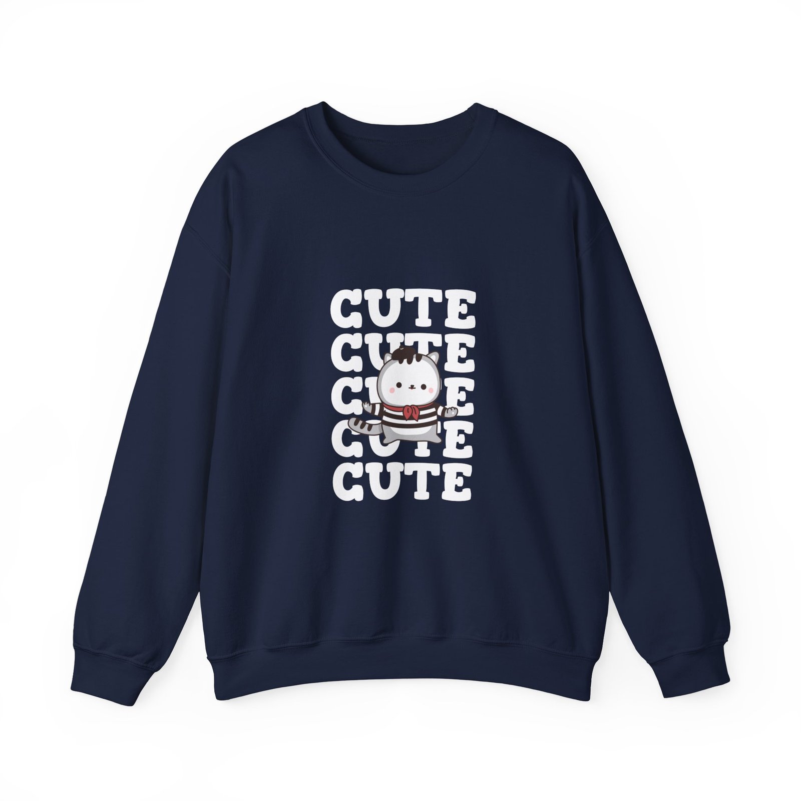 Adorable Repeating Cute Cat Illustration Pattern - Sweatshirt - Image 9