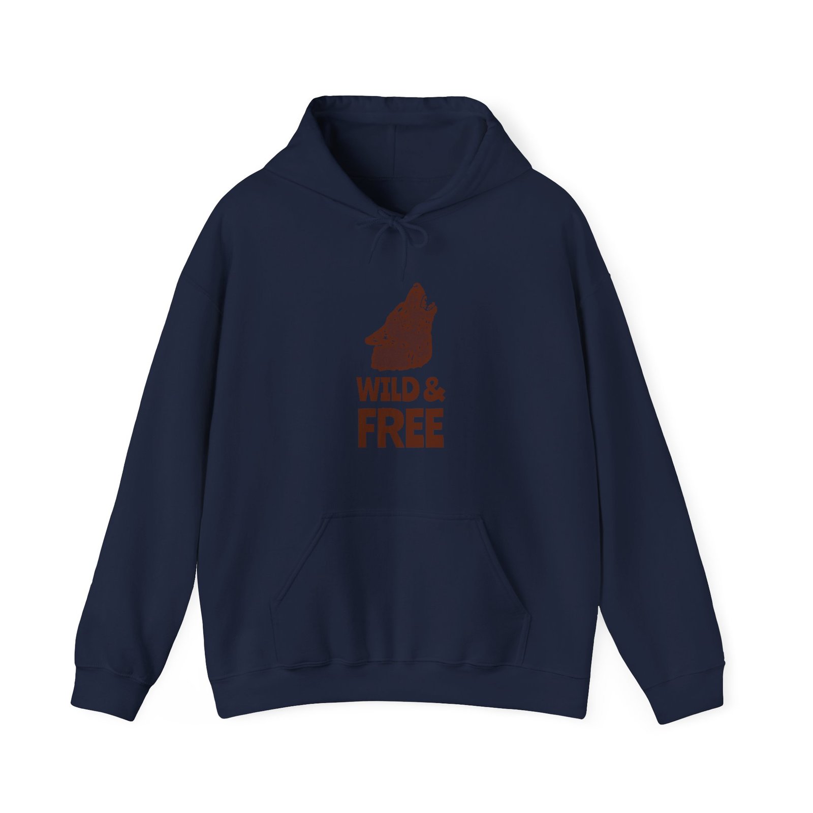 Wild and Free Wolf Artwork with Majestic Wilderness Elements - Hoodie - Image 9
