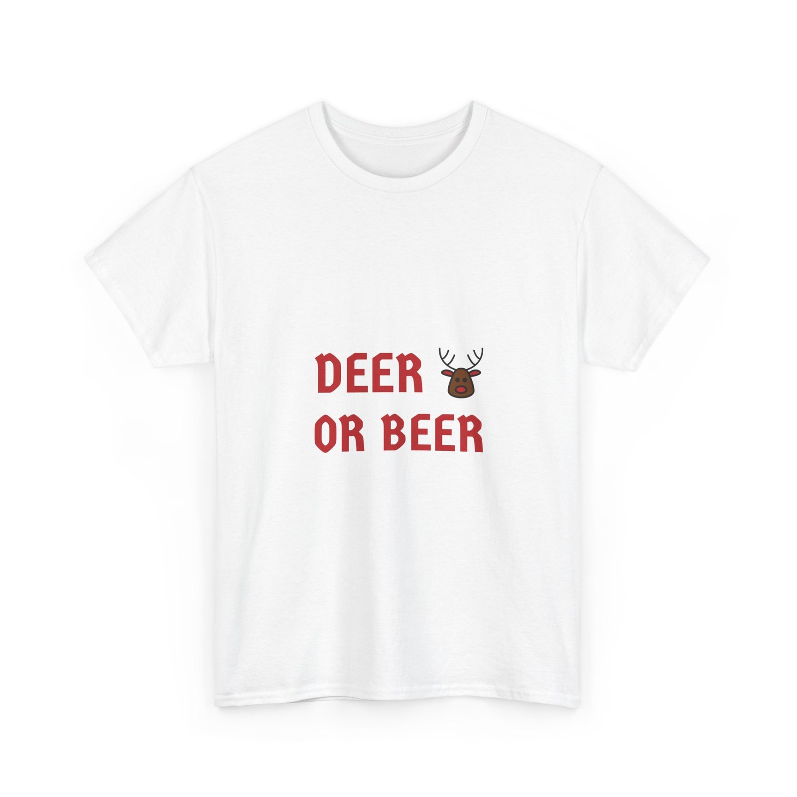 Humorous Deer or Beer Pun with Deer Illustration - T-shirt - Image 3