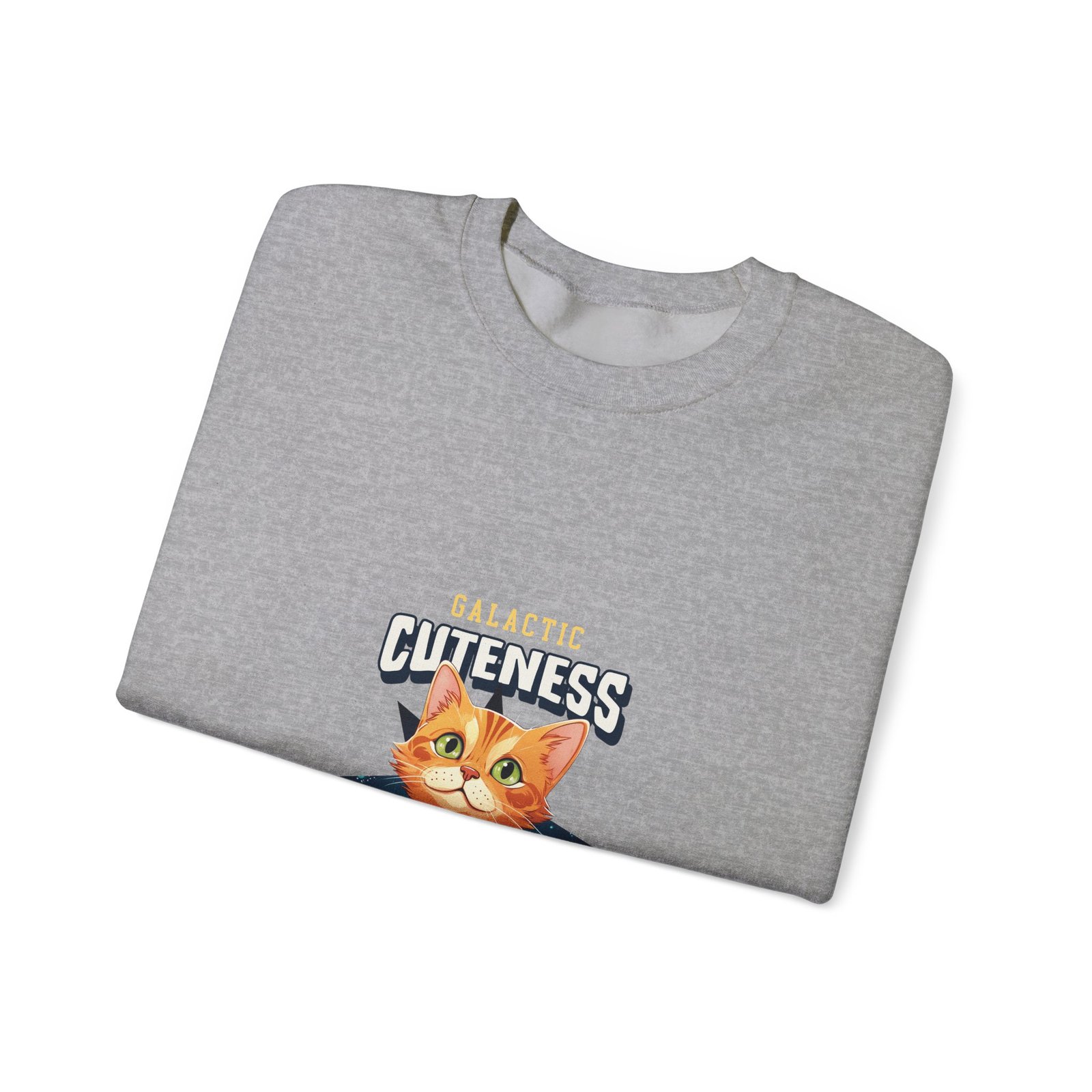 Galactic Cuteness Space Cat Floating in Colorful Cosmos - Sweatshirt - Image 11