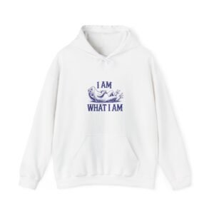 I Am What I Am Blue Frog Inspirational Graphic - Hoodie