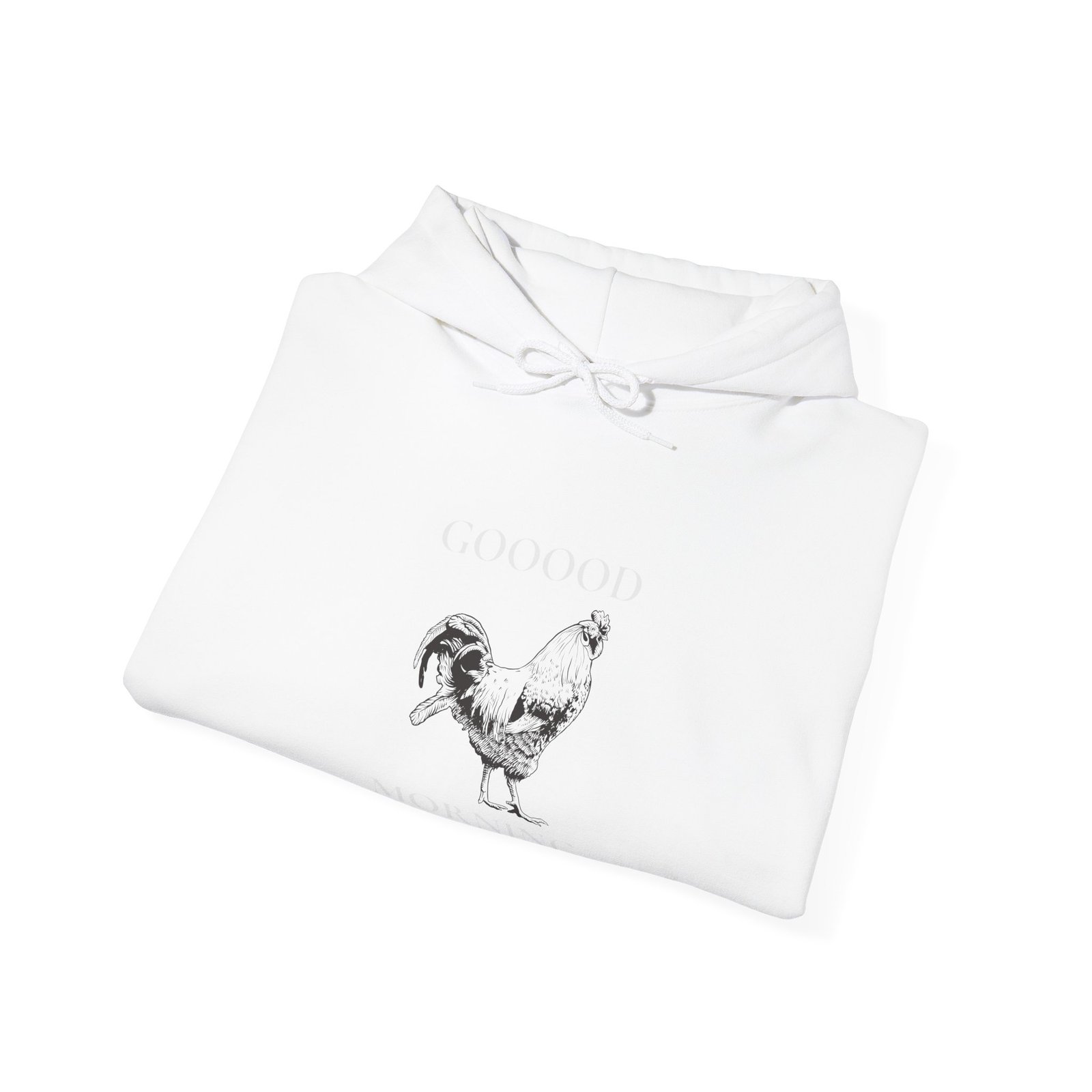 Vibrant Good Morning Rooster Classic Illustration - Hoodie - Image 4