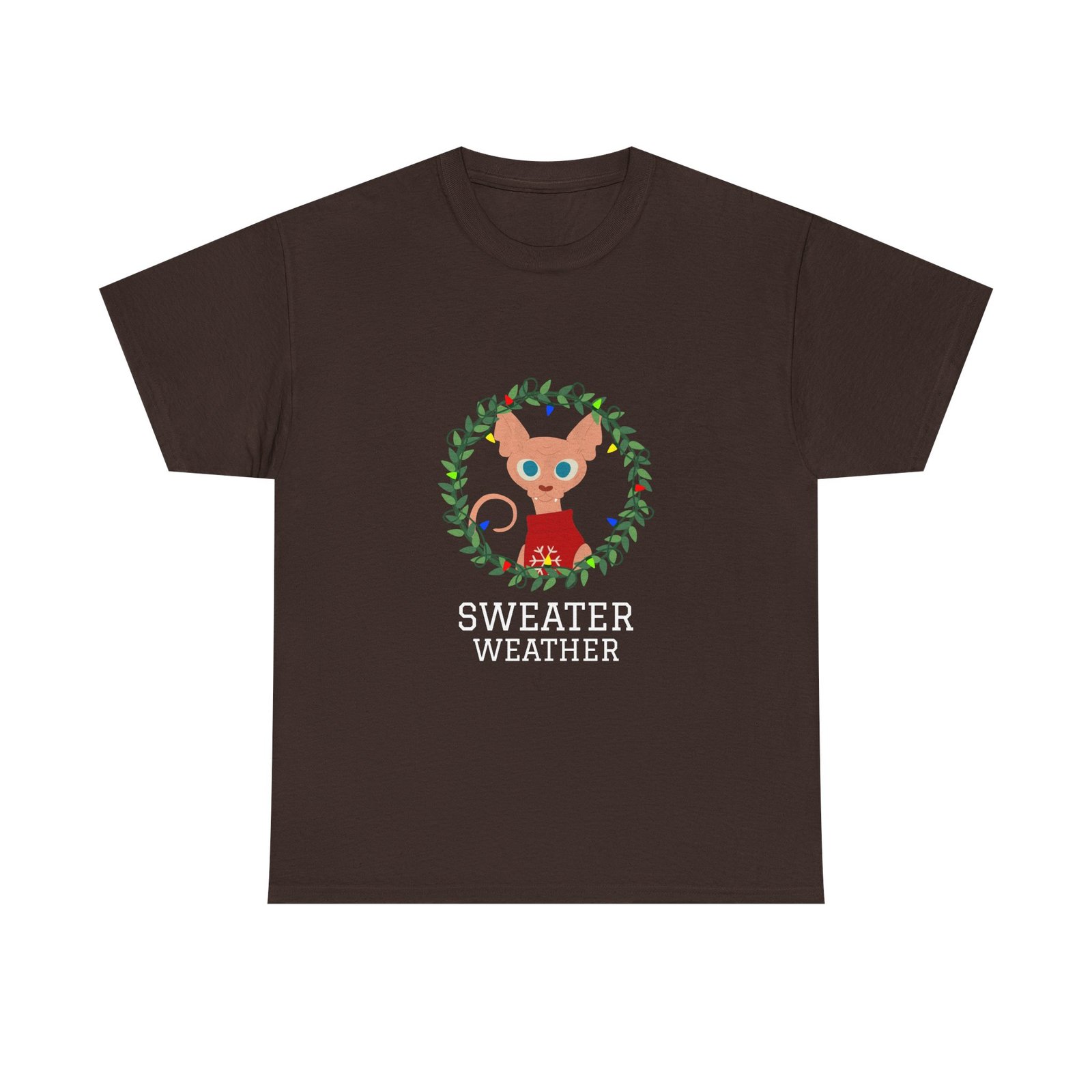 Cozy Autumn Sweater Weather Typography Design - T-shirt