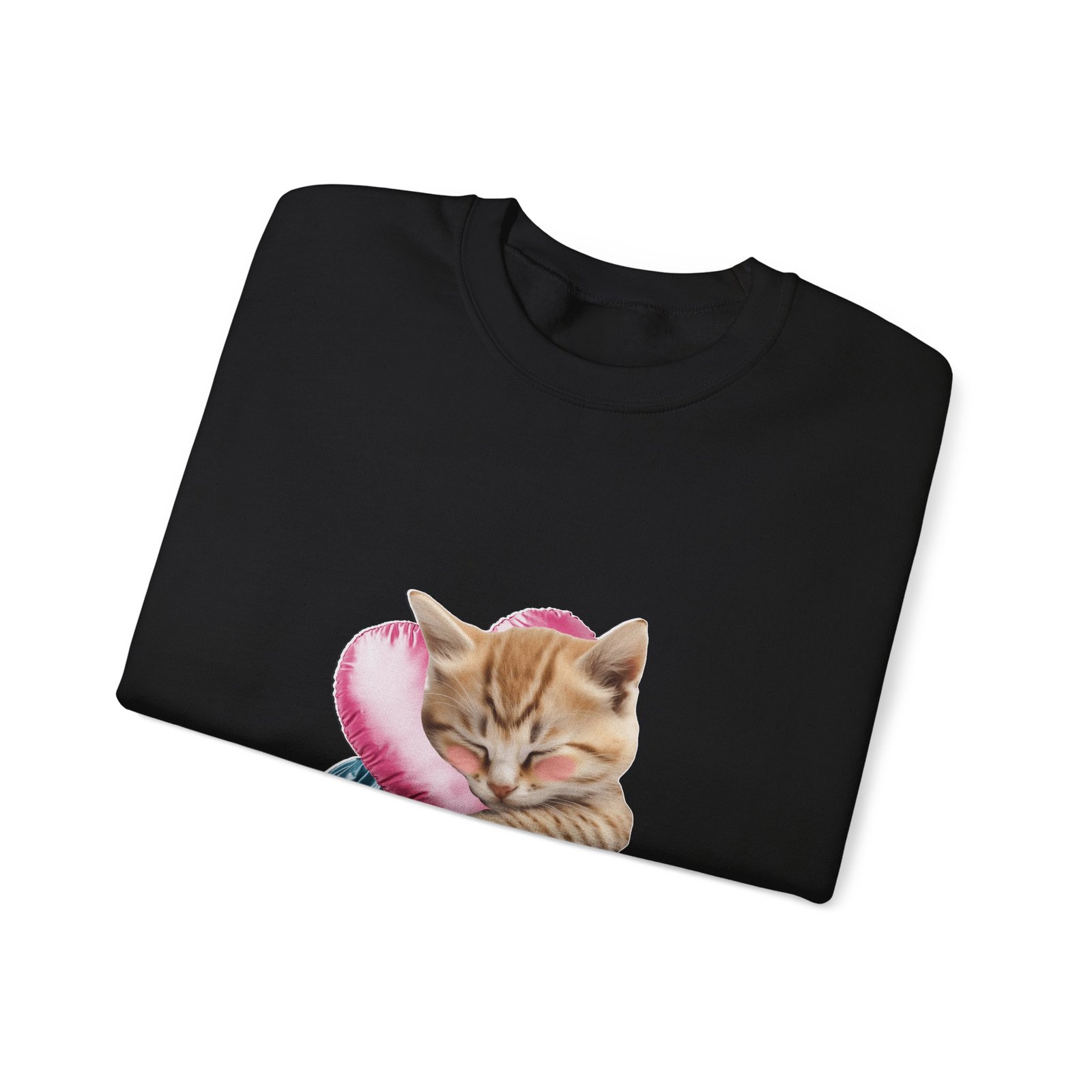 Sleeping Ginger Cat Cozy and Adorable Illustration - Sweatshirt - Image 3
