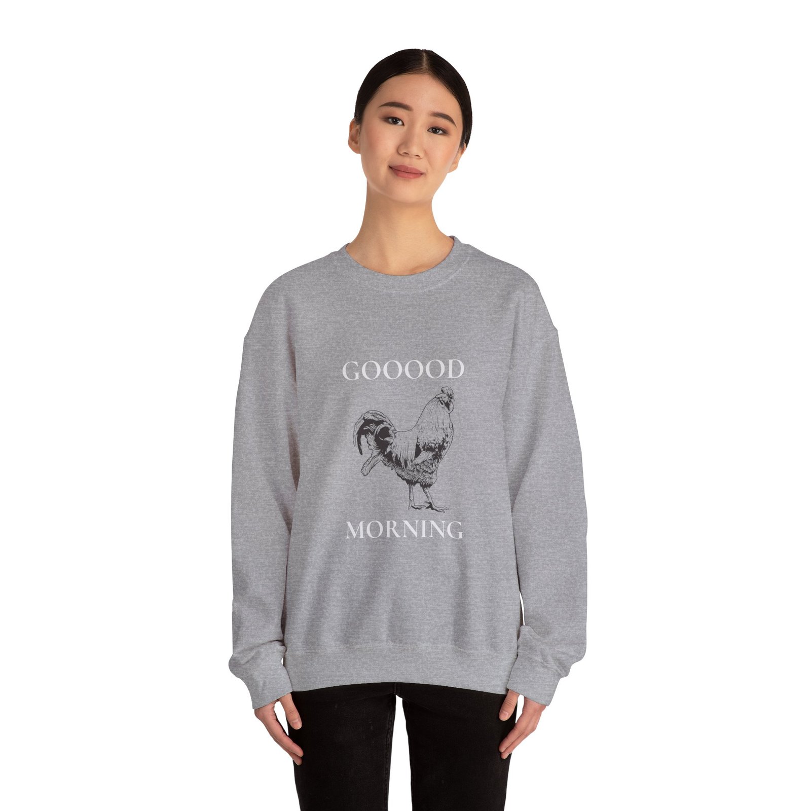 Vibrant Good Morning Rooster Classic Illustration - Sweatshirt - Image 12
