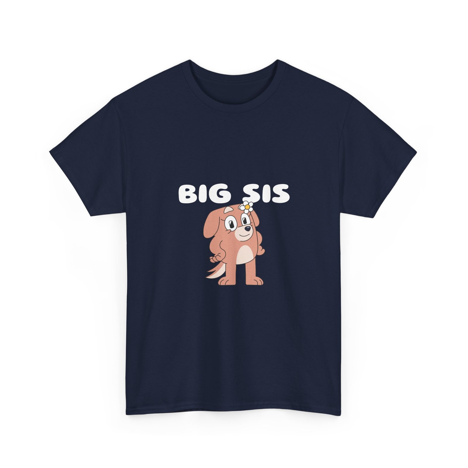 Big Sis Puppy Cute Sibling Dog Illustration Graphic - T-shirt - Image 11