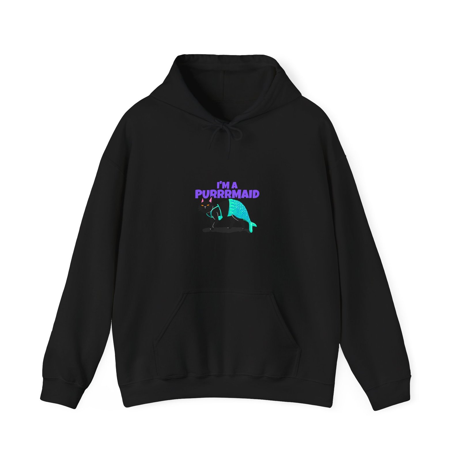 Funny Im A Purrmaid Cat Cartoon Mermaid Design - Hoodie