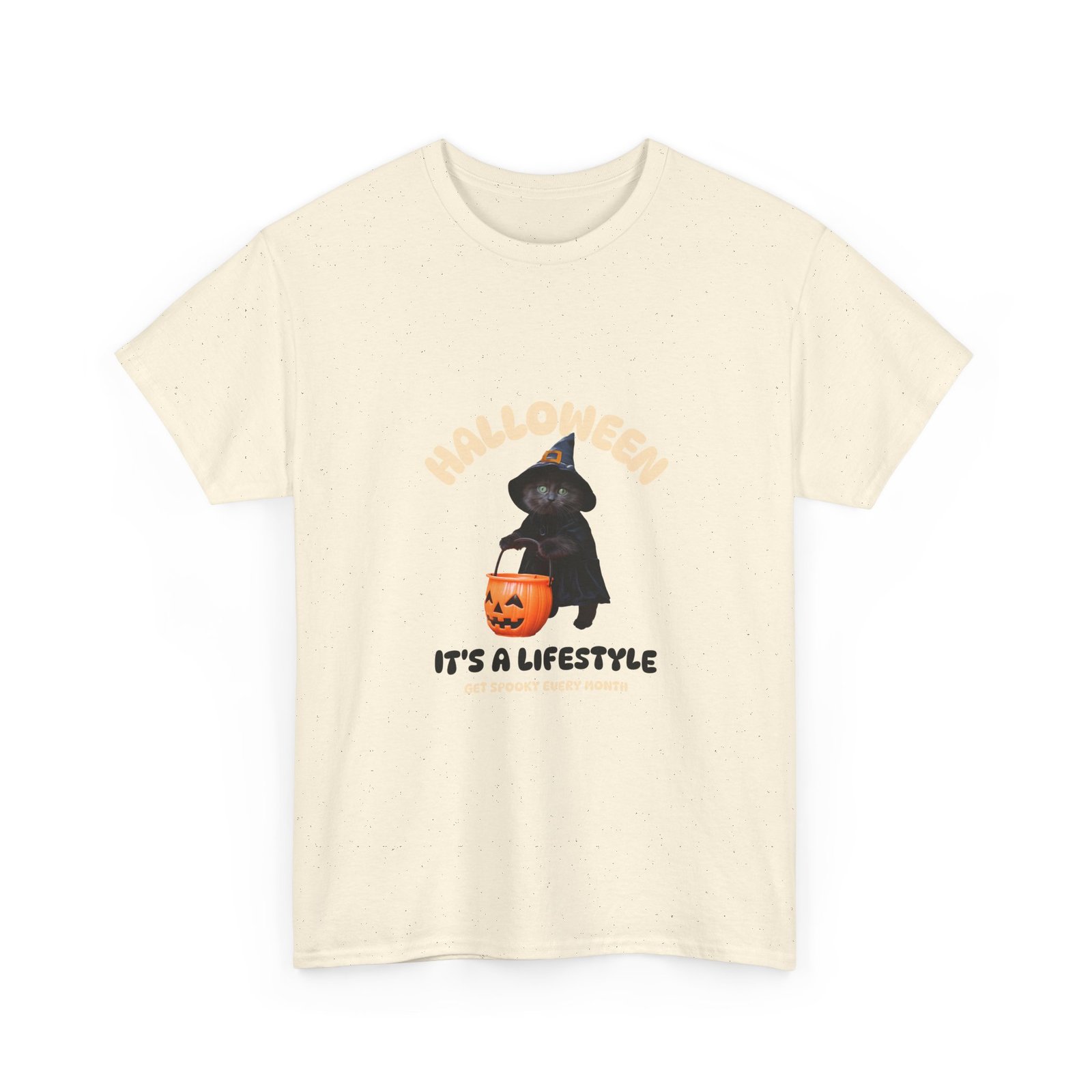 Halloween Lifestyle Cat with Spooky Elements Design - T-shirt - Image 7