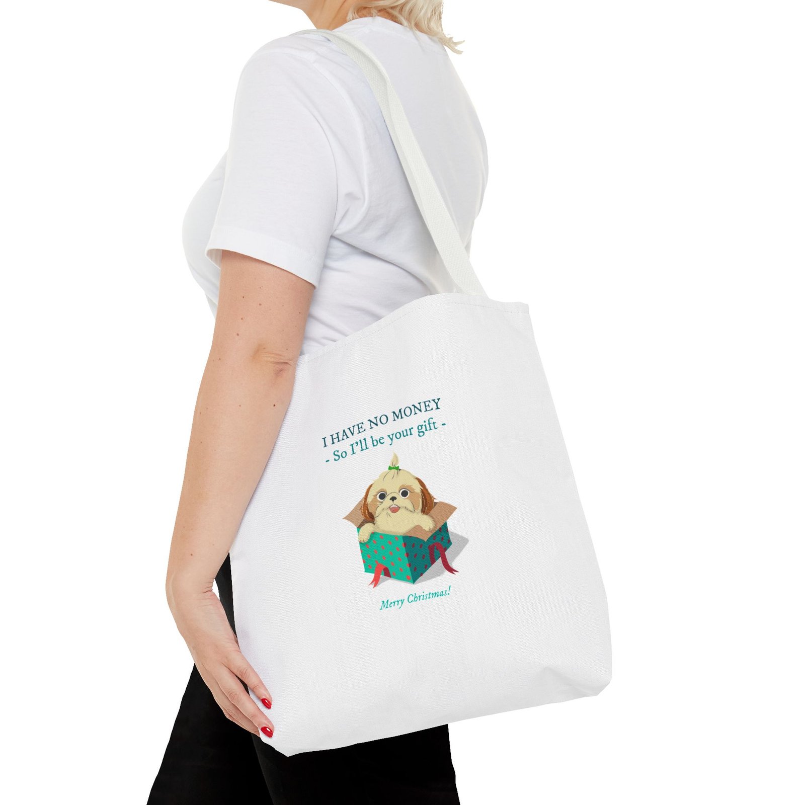 Funny No Money Gift Dog Cartoon Illustration - Tote Bag - Image 8