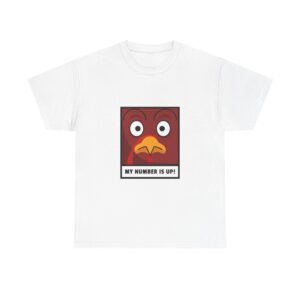 Playful Chicken with Number Up Graphic Illustration - T-shirt