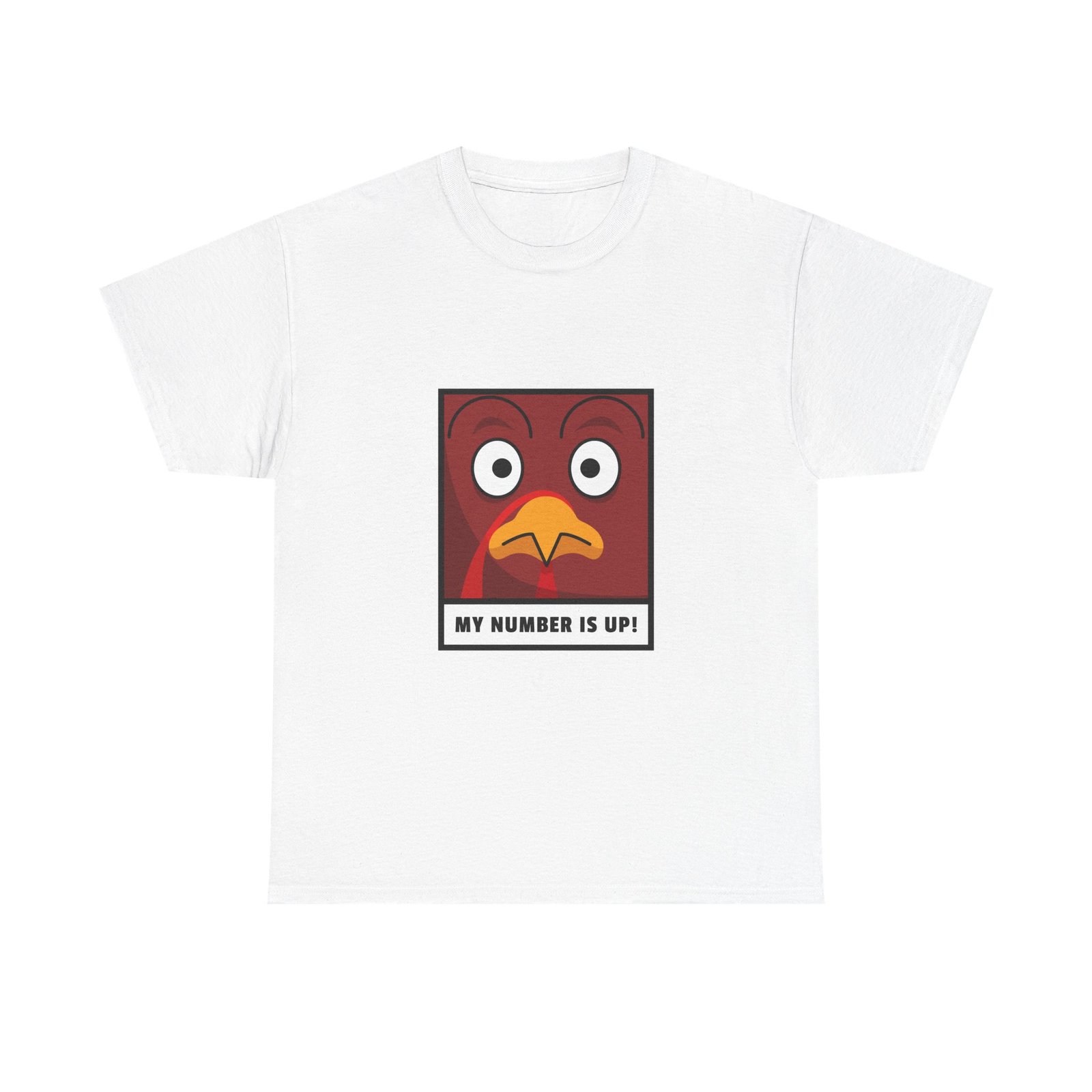Playful Chicken with Number Up Graphic Illustration - T-shirt
