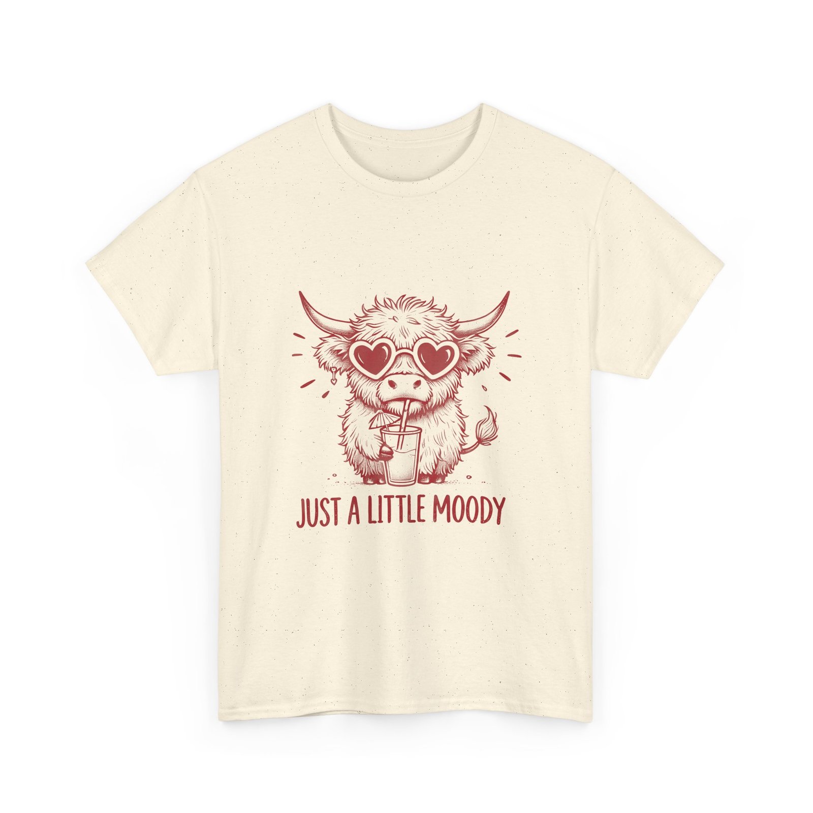 Just a Little Moody Red Cow in the Summer Illustration - T-shirt - Image 7
