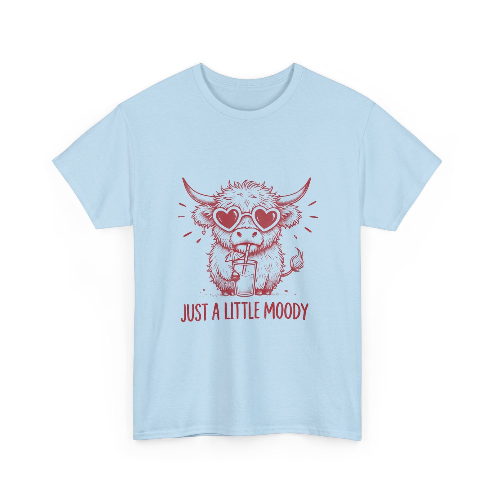 Just a Little Moody Red Cow in the Summer Illustration - T-shirt - Image 11