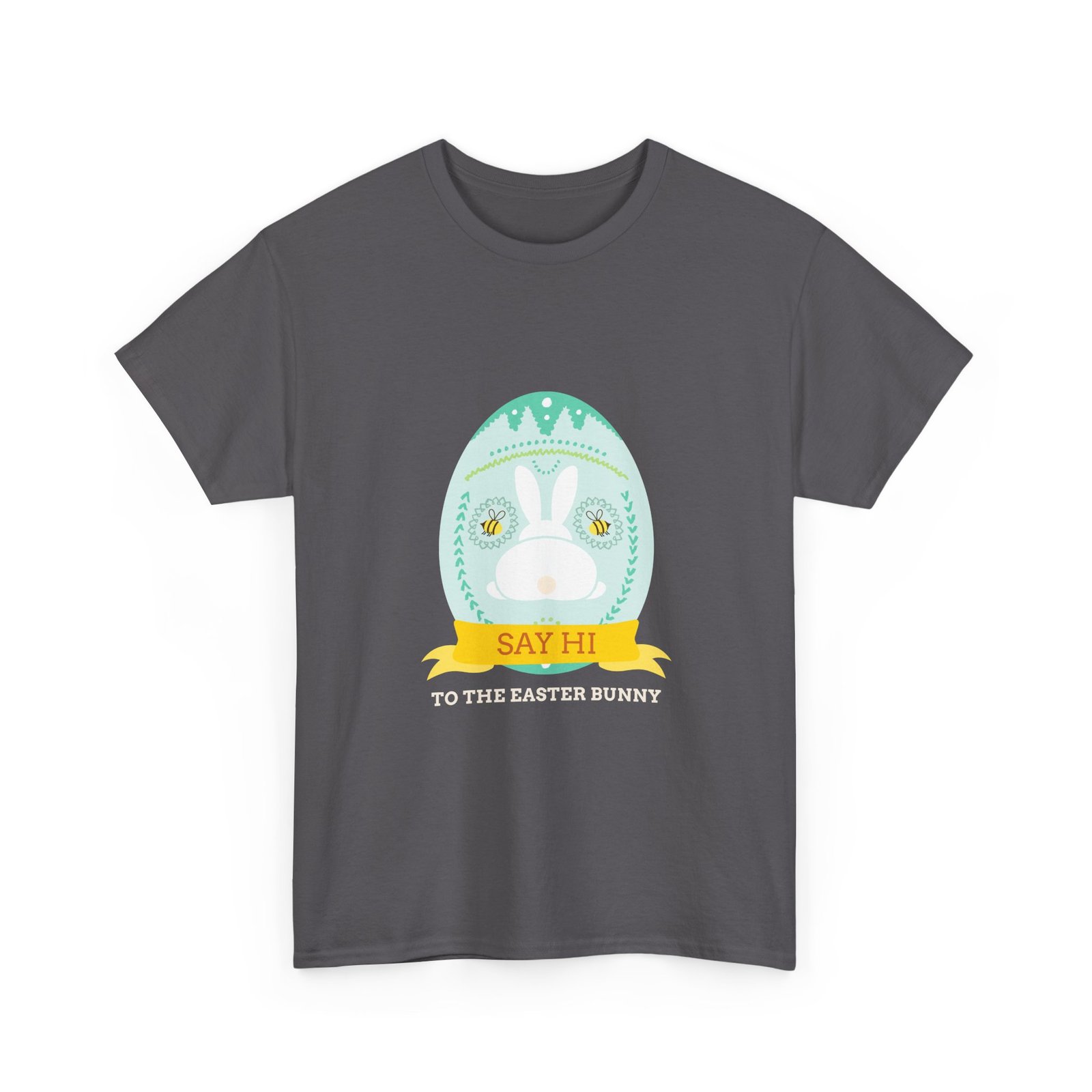 Say Hi to the Easter Bunny Cute Cartoon Design - T-shirt - Image 7