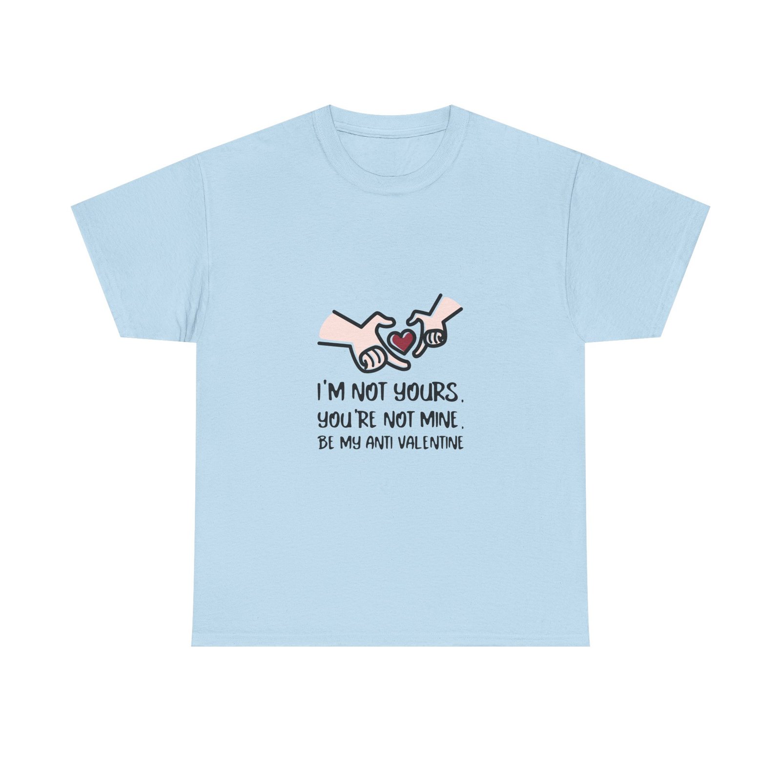 Edgy Anti Valentine Design with Bold Hands and Rebellious Text - T-shirt - Image 9