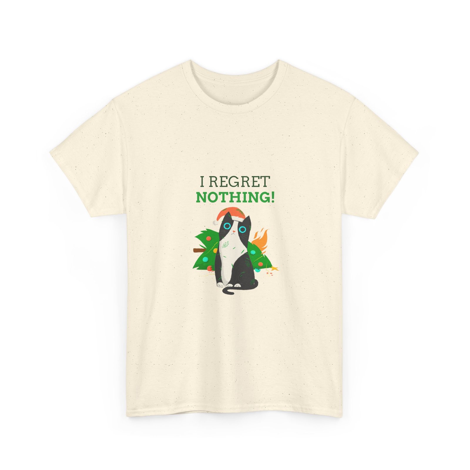 No Regrets Dog Graphic with Bold Typography and Playful Attitude - T-shirt - Image 7