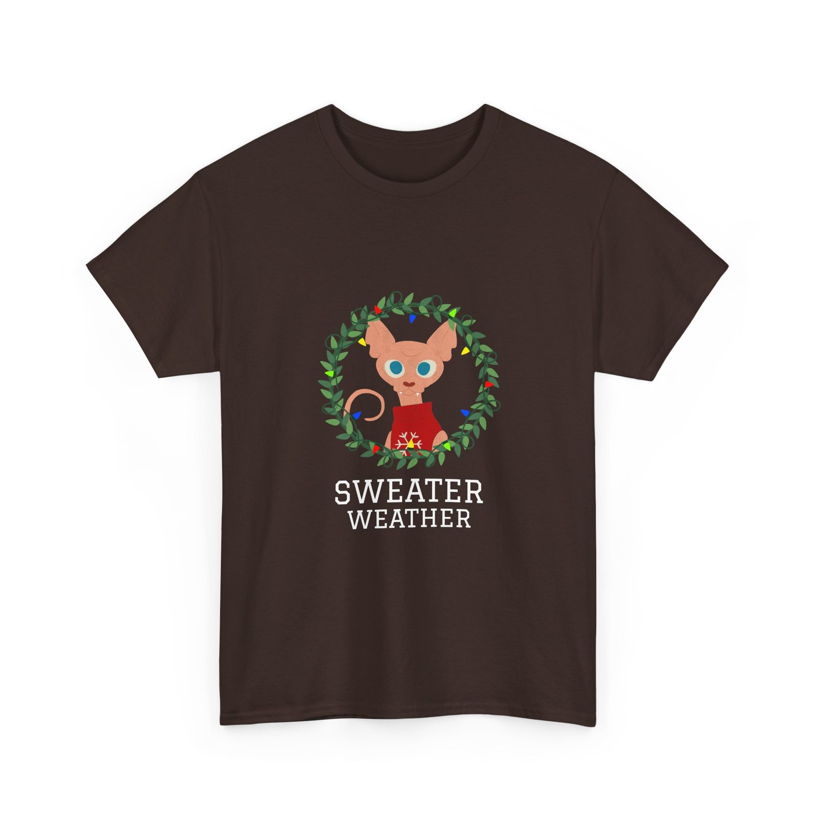 Cozy Autumn Sweater Weather Typography Design - T-shirt - Image 3