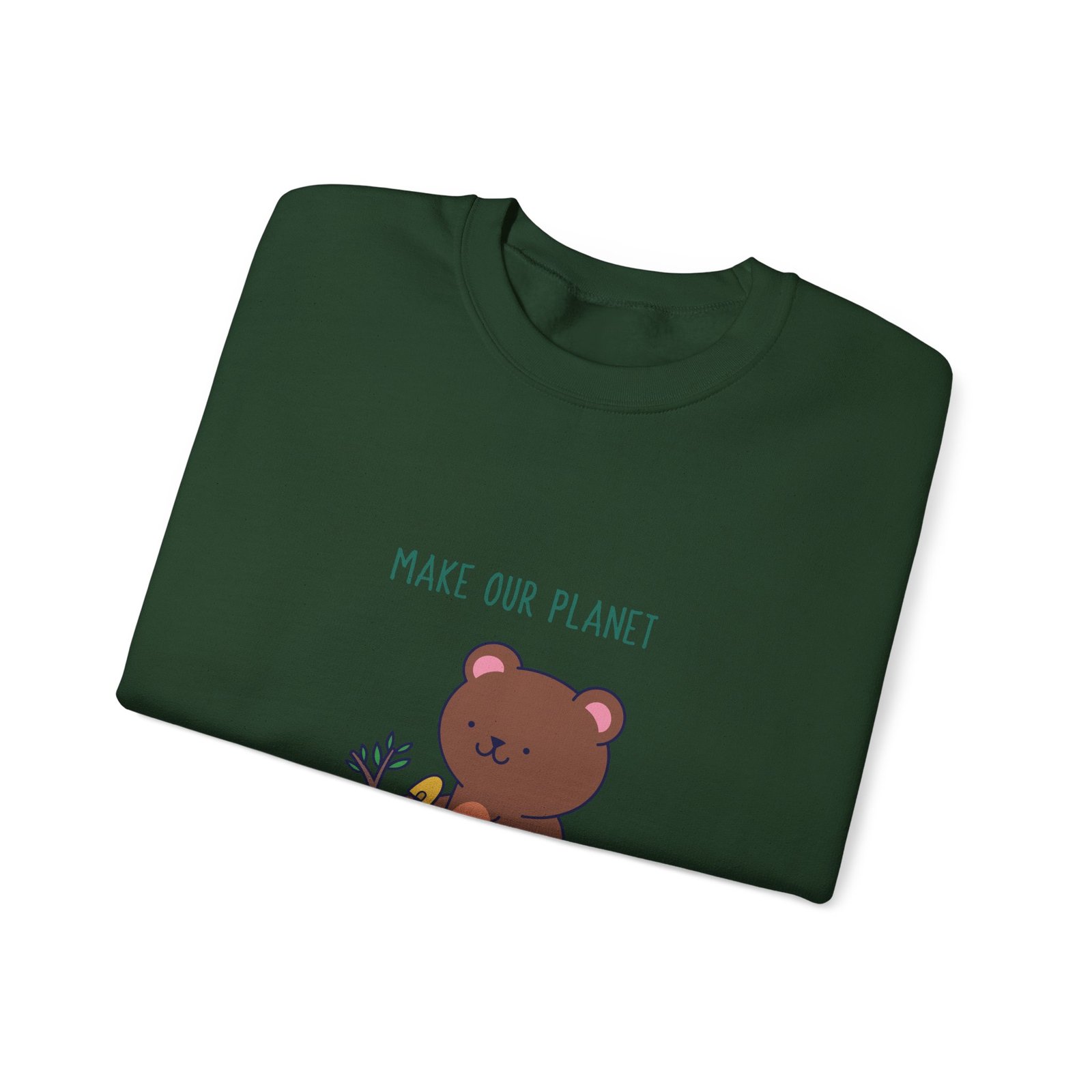 Make Our Planet Great Again Caring Bear Environmental Design - Sweatshirt - Image 7