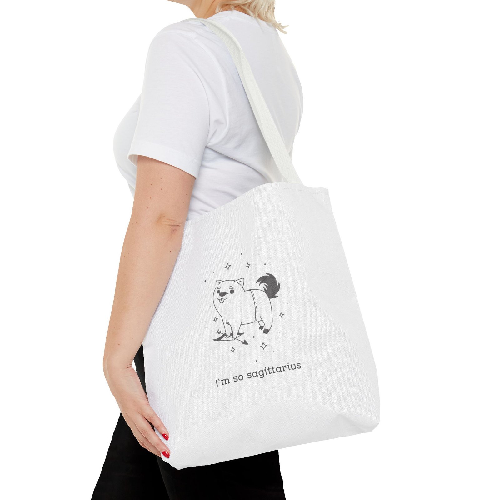 I'm So Sagittarius Cute Dog Horoscope Astrology Design - Tote Bag - Image 8