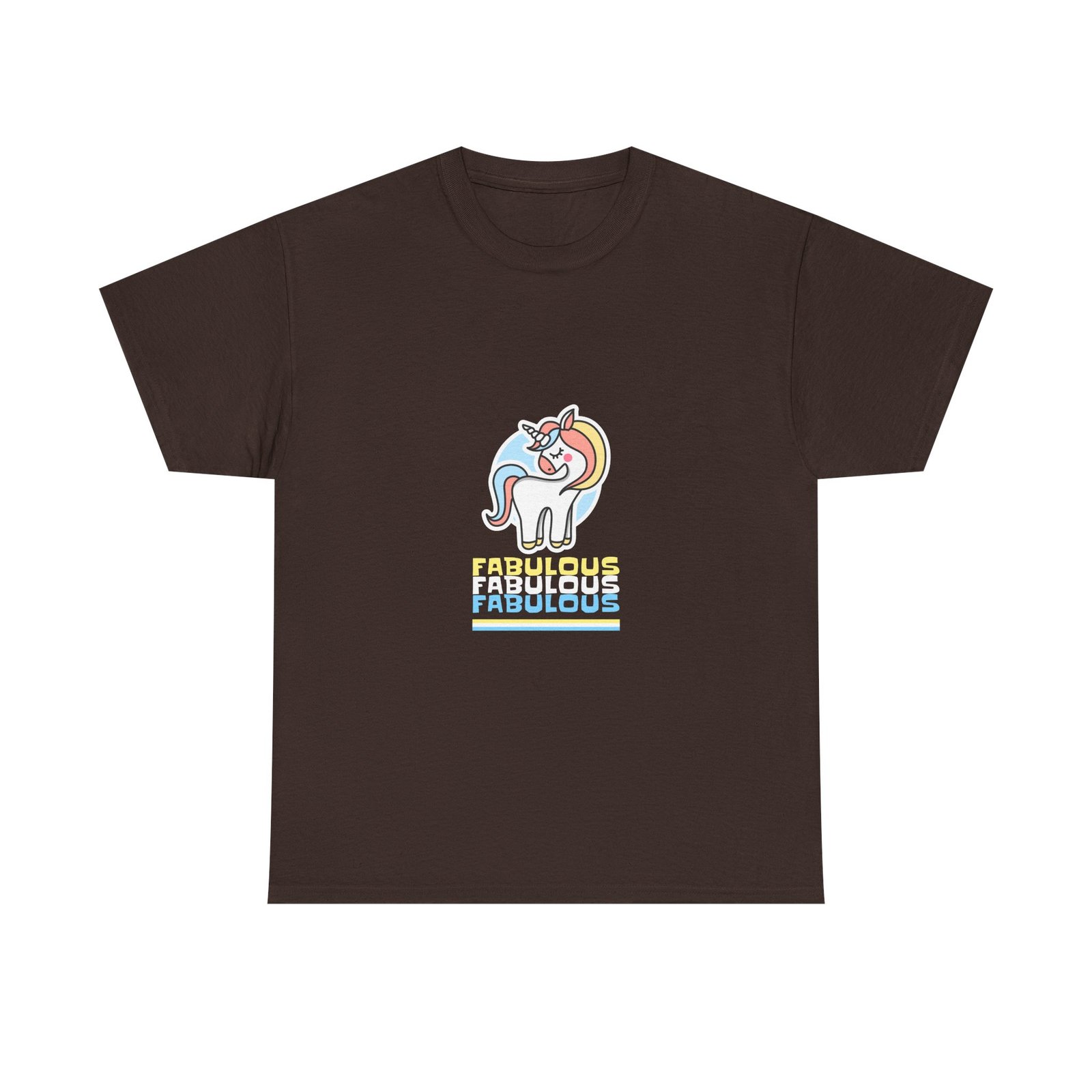 Vibrant Fabulous Unicorn with Colorful Mane and Sparkles - T-shirt