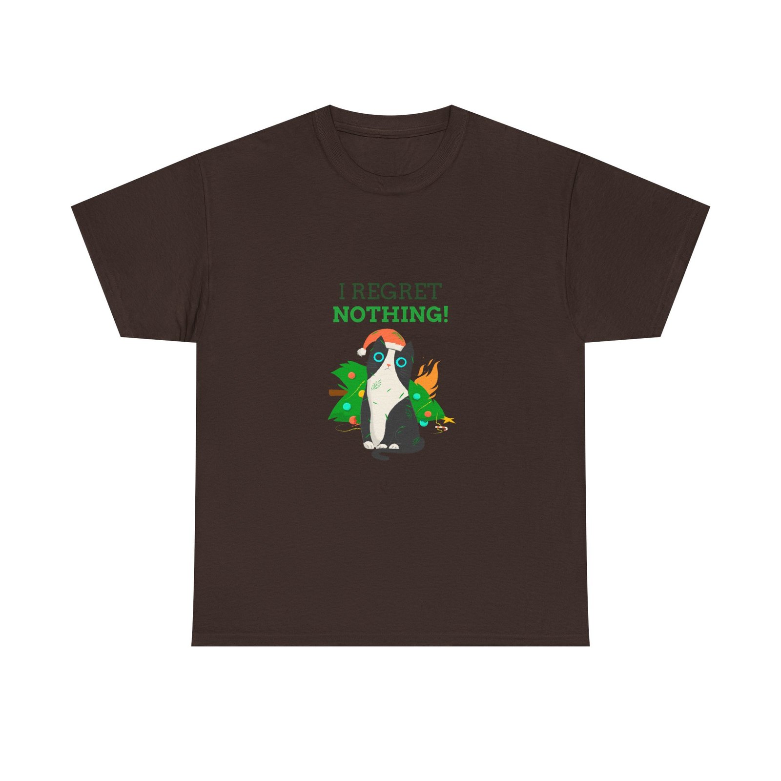 No Regrets Dog Design with Bold Statement and Playful Style - T-shirt