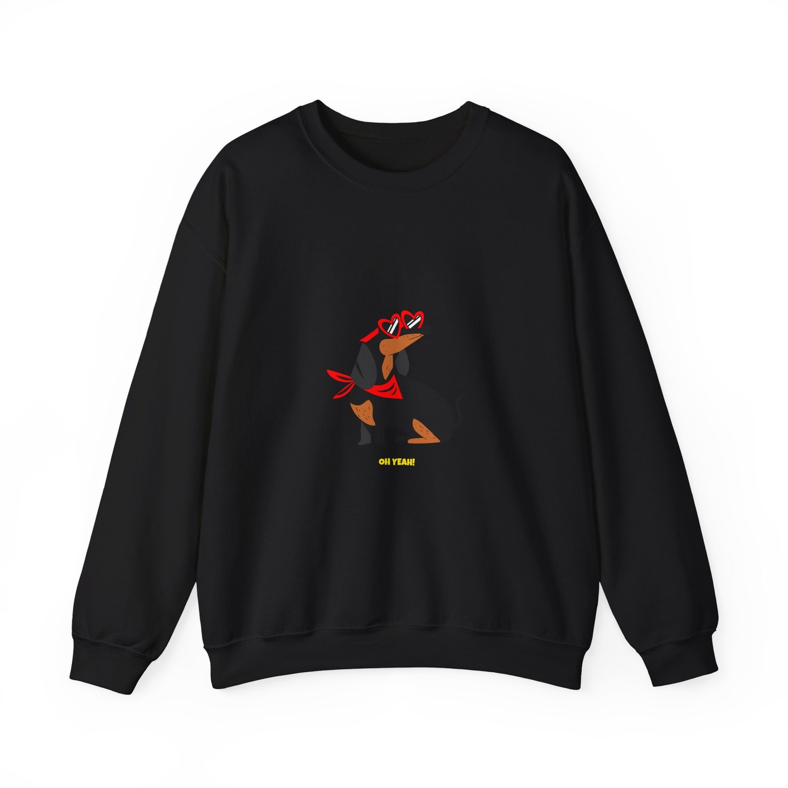 Oh Yeah Cool Dachshund Fun Retro Cartoon Design - Sweatshirt