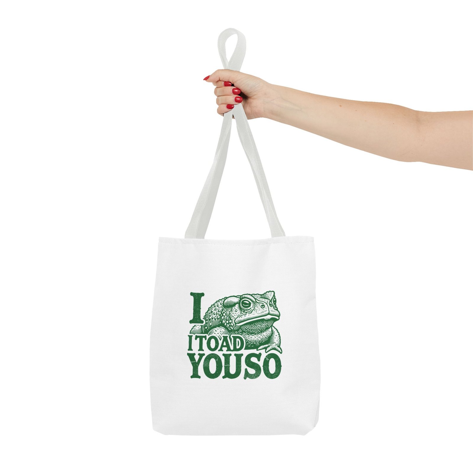 I Toad You So Cute Green Frog Pun Design - Tote Bag - Image 4
