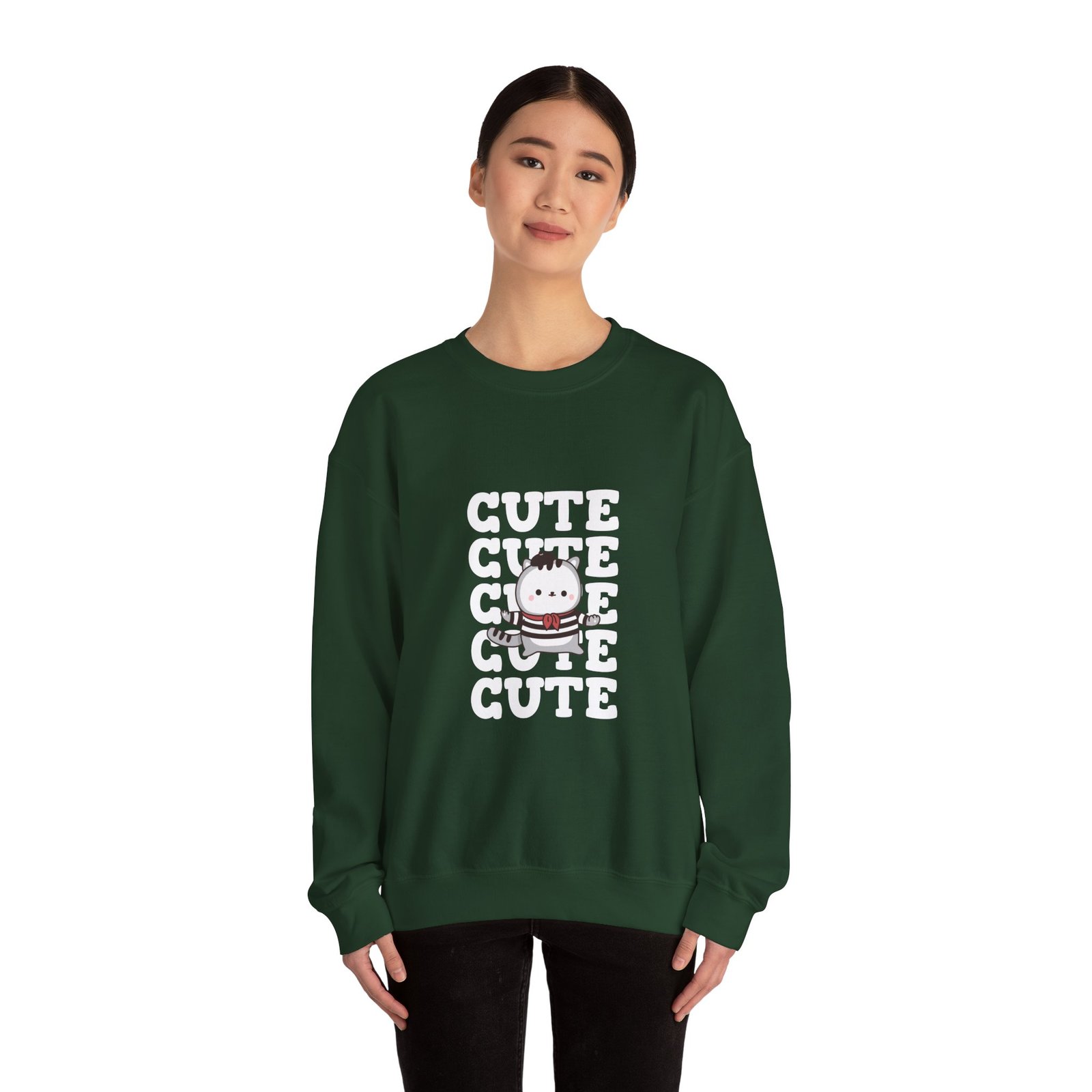 Adorable Repeating Cute Cat Illustration Pattern - Sweatshirt - Image 8