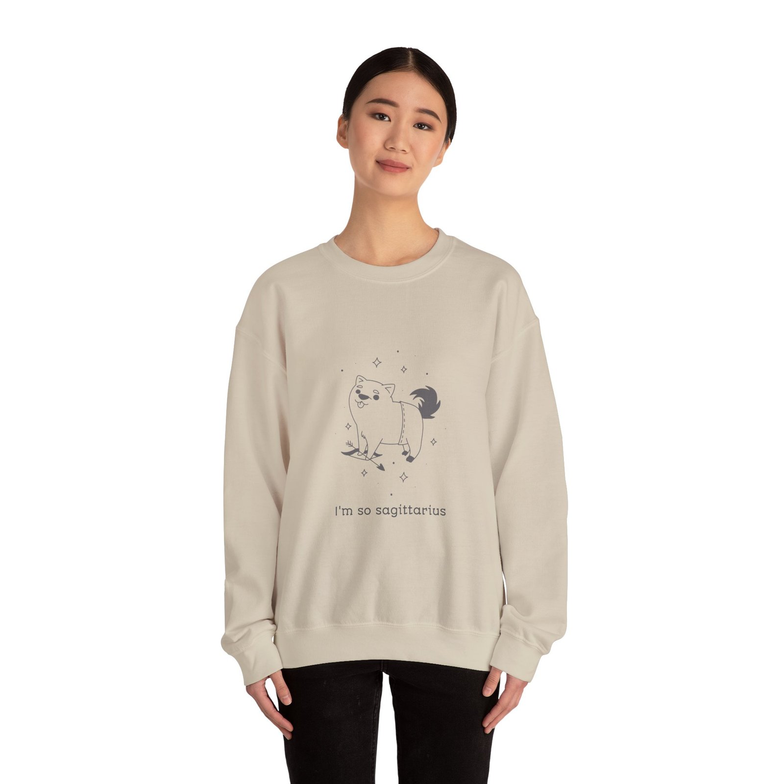 I'm So Sagittarius Cute Dog Horoscope Astrology Design - Sweatshirt - Image 8