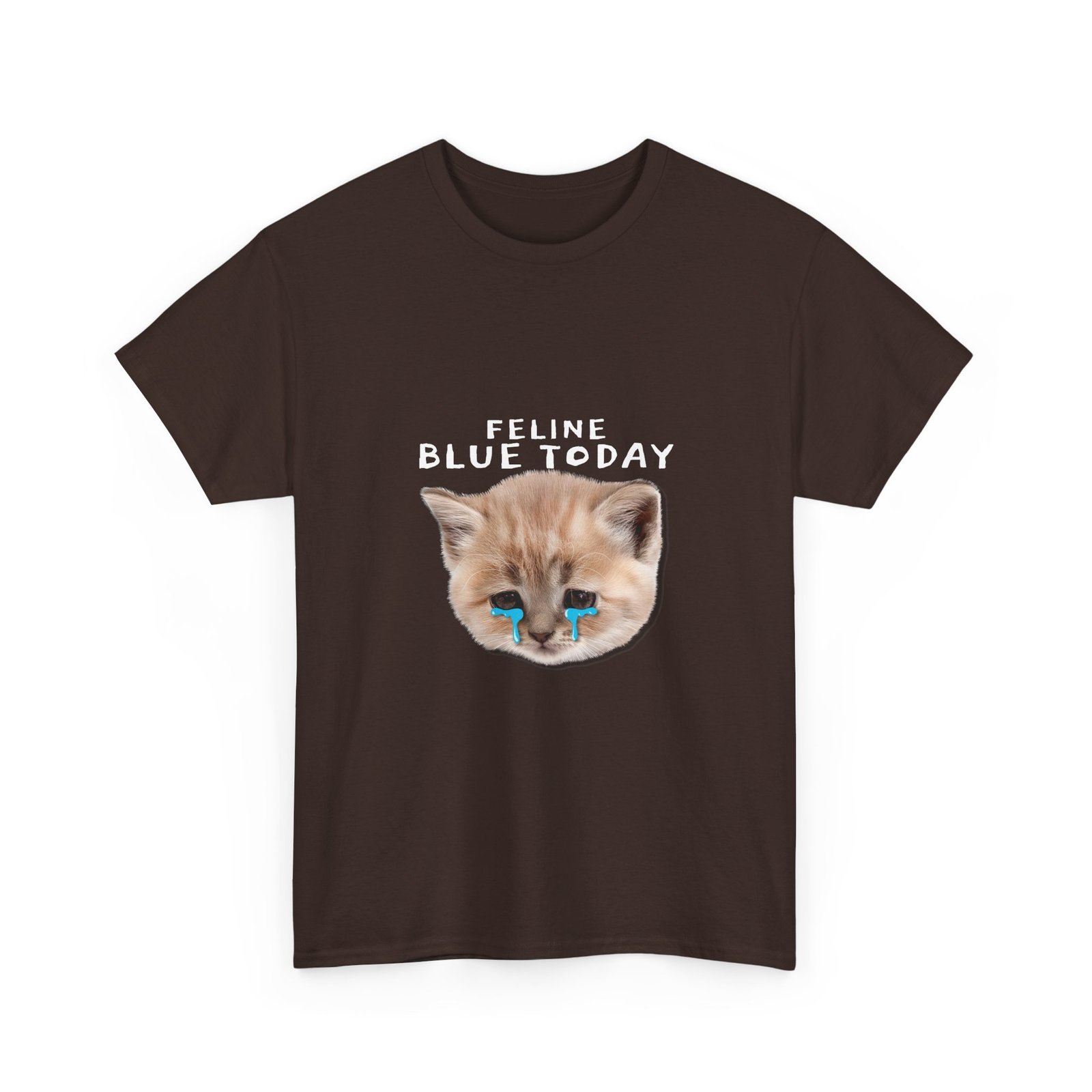 Enchanting Blue Cat Illustration with Whimsical Charm - T-shirt - Image 3