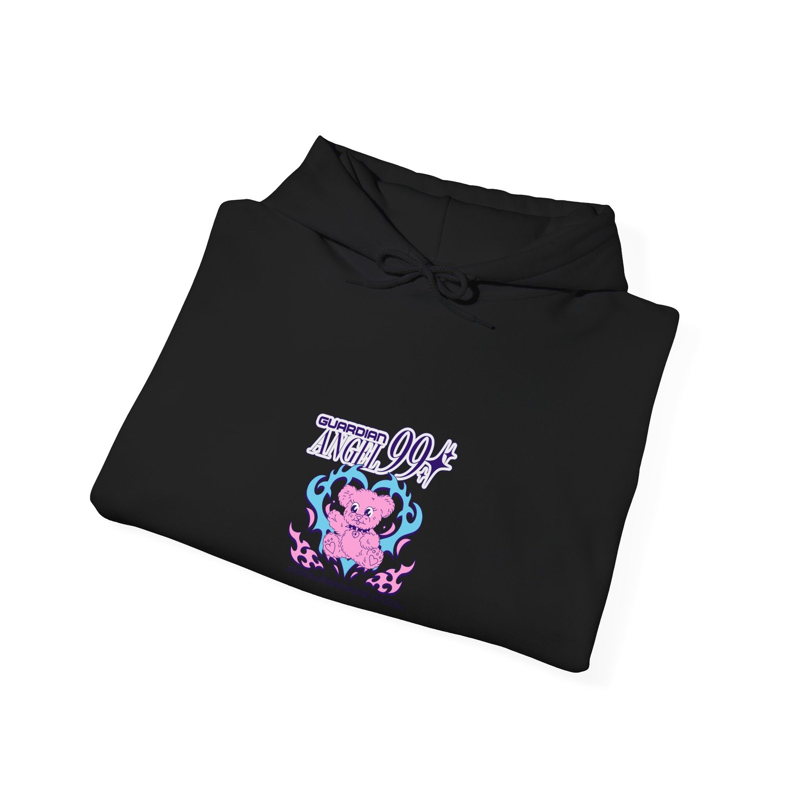 Cute Guardian Angel Bear with Wings and Halo Design - Hoodie - Image 4