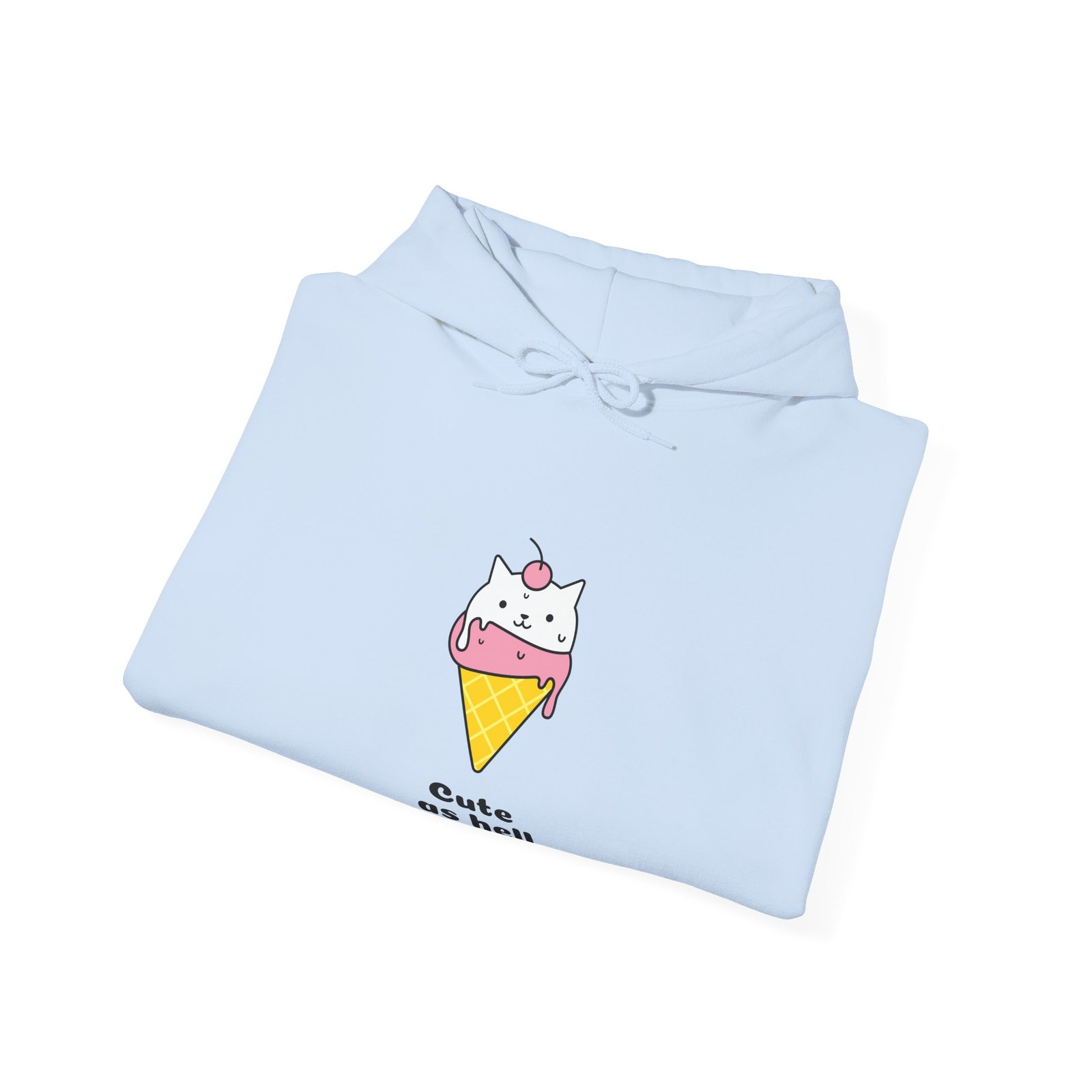 Cute As Hell Typography with Playful Script and Bold Contrast - Hoodie - Image 12
