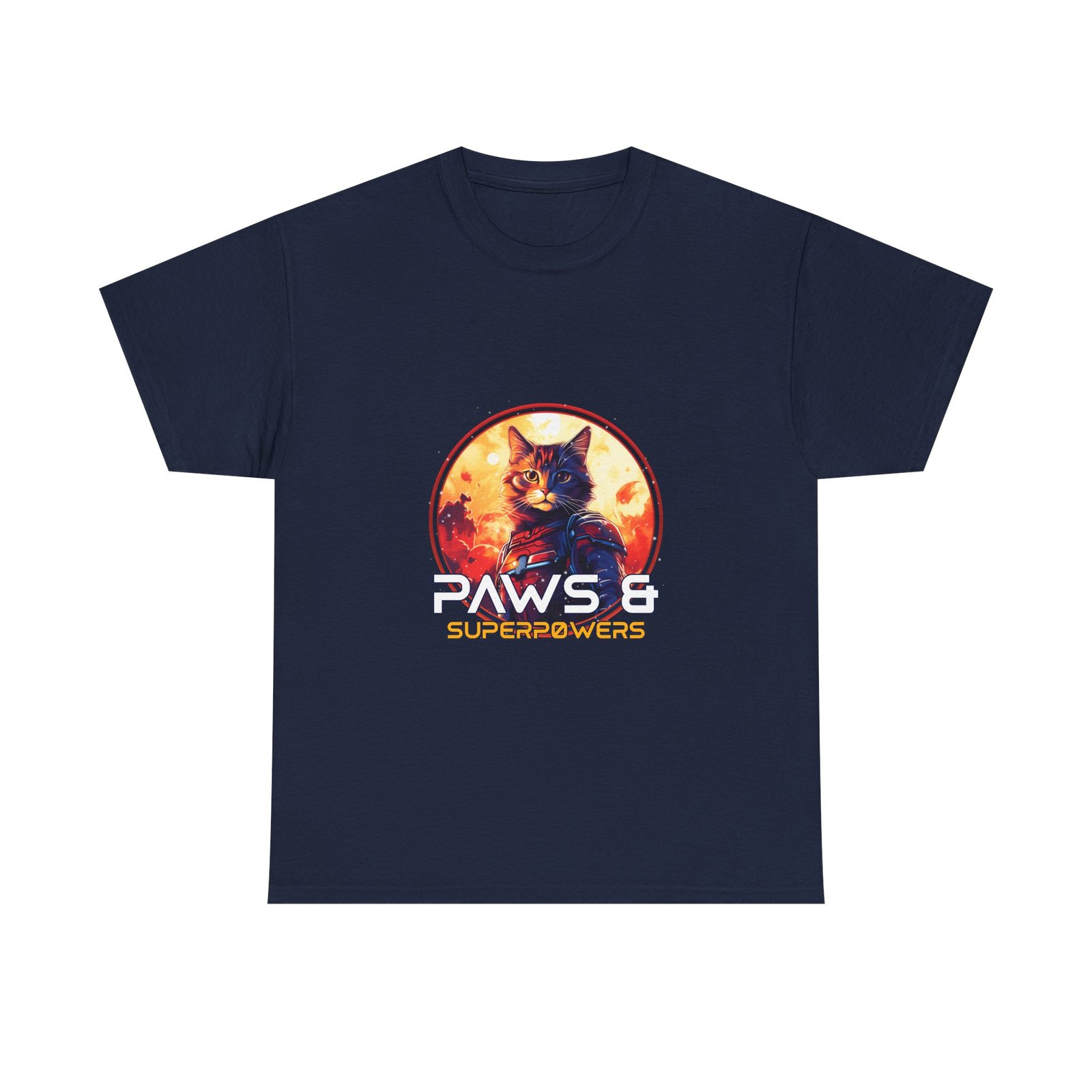 Paws and Superpowers Cute Animal Hero Design - T-shirt - Image 9