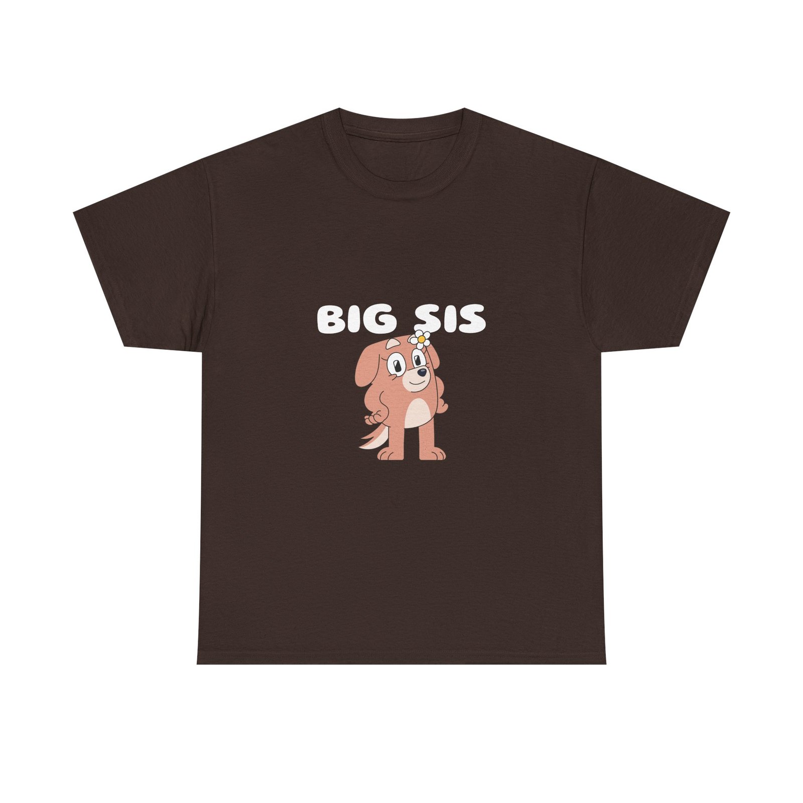 Big Sis Puppy Cute Sibling Dog Illustration Graphic - T-shirt
