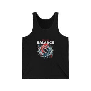 Stay in Balance Koi Fish Yin Yang Symbol Artistic Design - Tank Top