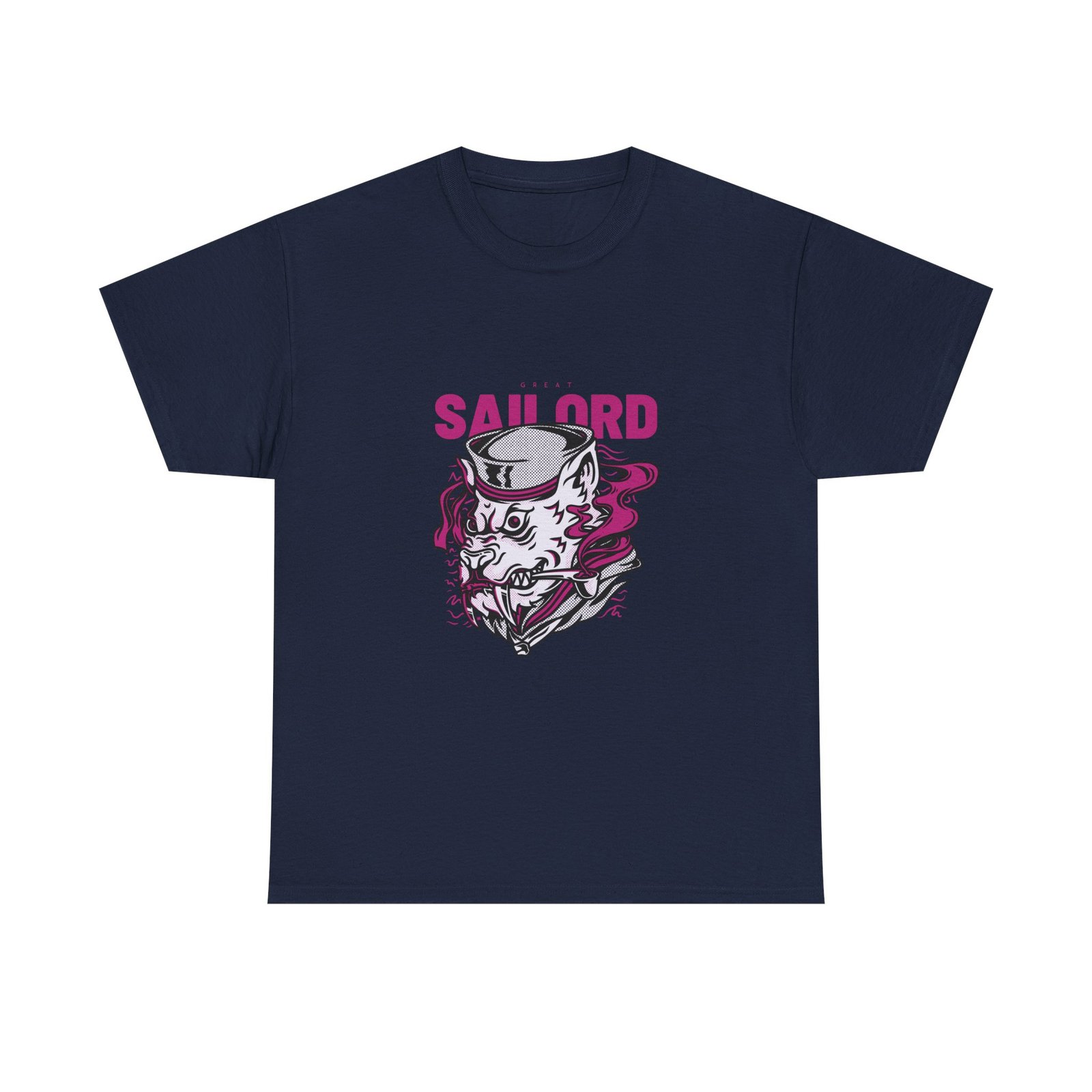 Sailor Cat Vibes with Nautical Theme and Relaxed Feline - T-shirt - Image 9