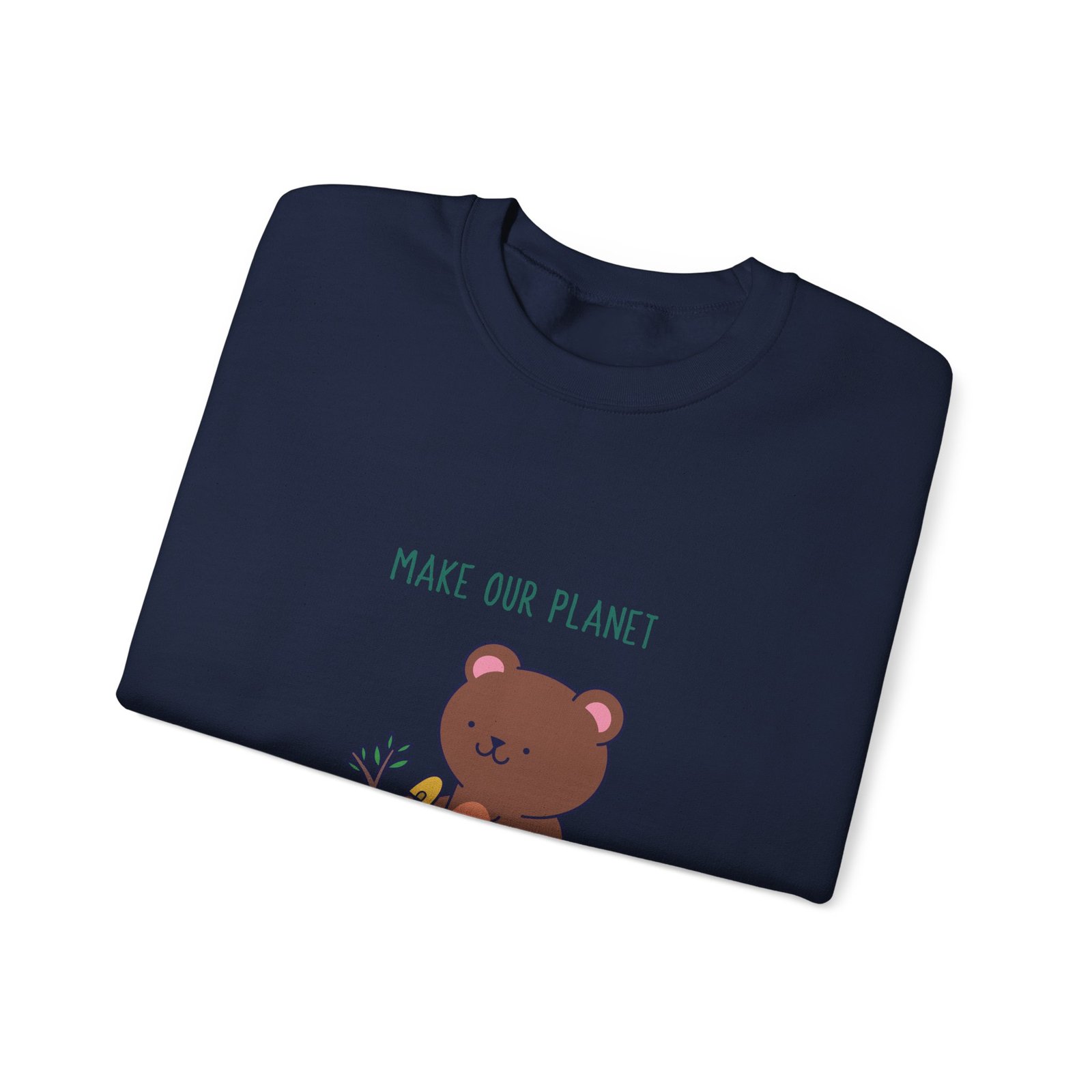 Make Our Planet Great Again Caring Bear Environmental Design - Sweatshirt - Image 11