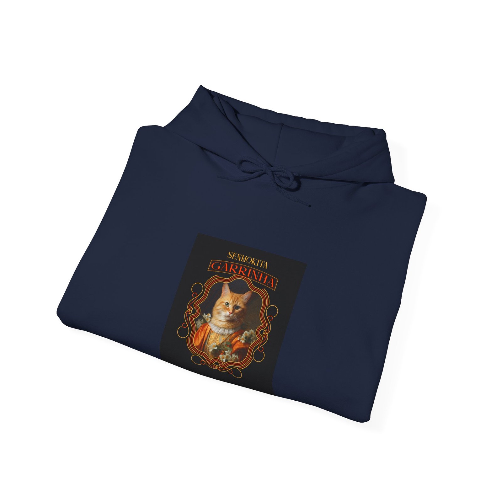 Garrinha Cat Regal Pose with Elegant Crown Illustration - Hoodie - Image 12