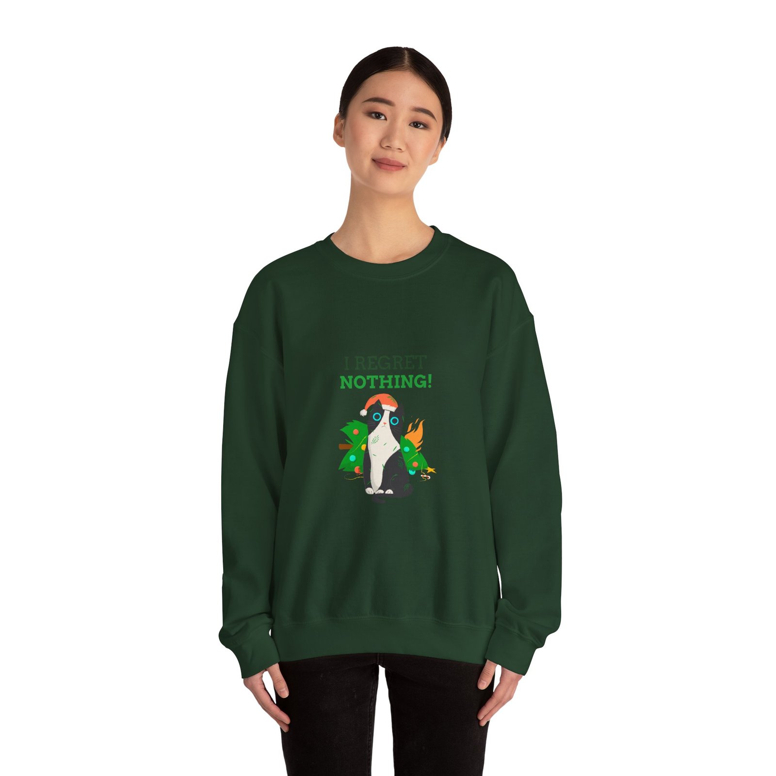 No Regrets Dog Design with Bold Statement and Playful Style - Sweatshirt - Image 8