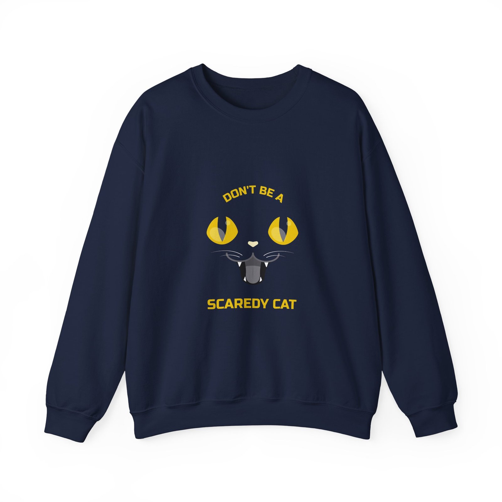 Cute Don’t Be a Scaredy Cat Playful Cat Teasing Design - Sweatshirt - Image 9