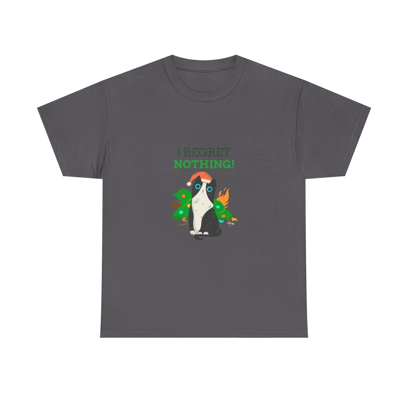 No Regrets Dog Design with Bold Statement and Playful Style - T-shirt - Image 5