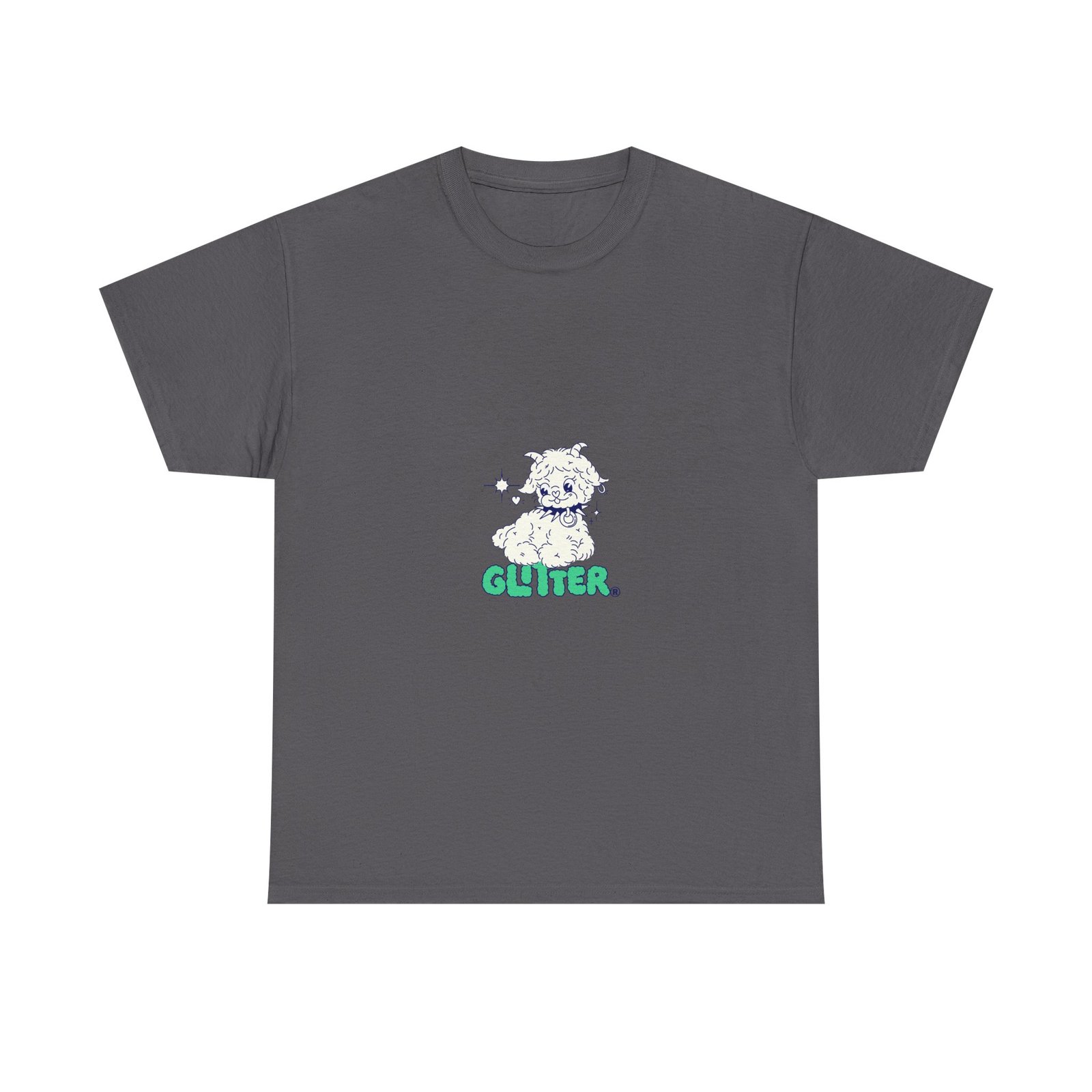 Glitter Sparkly Dog Silhouette with Shimmering Details - T-shirt - Image 5