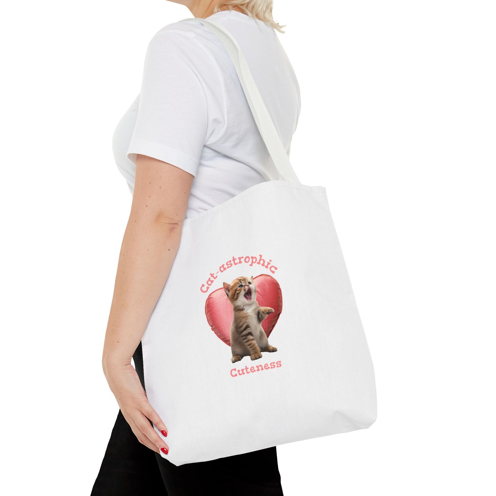Cutest-astrophic Adorable Kitten with Playful Expression - Tote Bag - Image 8